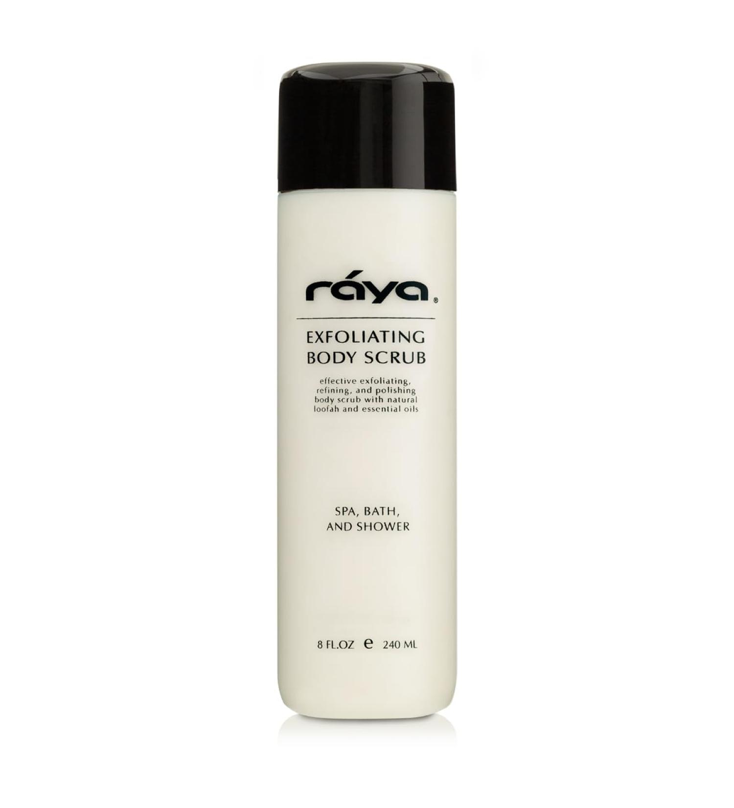 RAYA Exfoliating Body Scrub 8 oz - Natural Loofah & Essential Oils | Smooths Skin & Reduces Ingrown Hairs | Best Exfoliant for All Skin Types - Buy Online on GoSupps.com