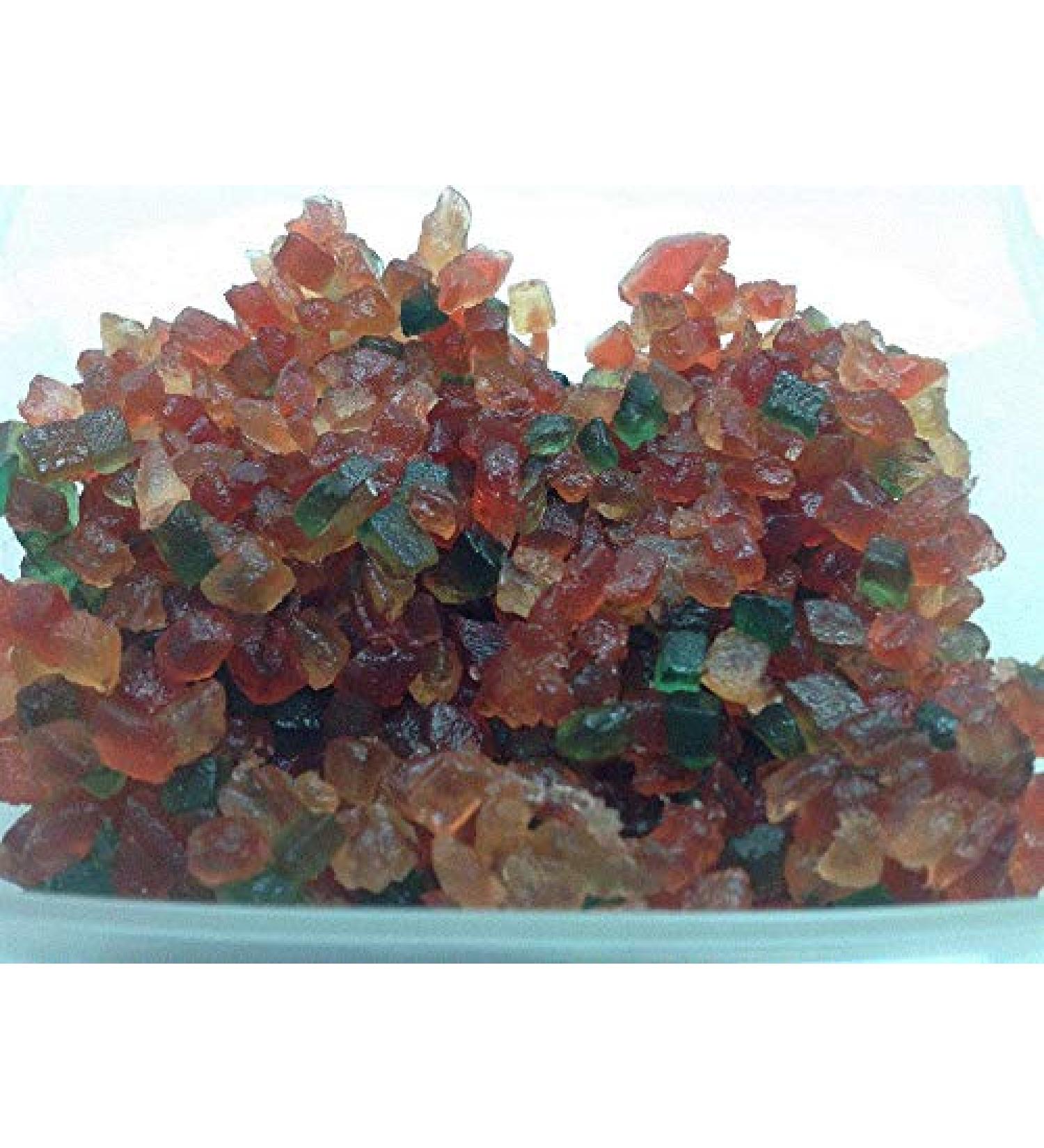 MELONS CONFITS TRICOLORES EN CUBES 500 GR