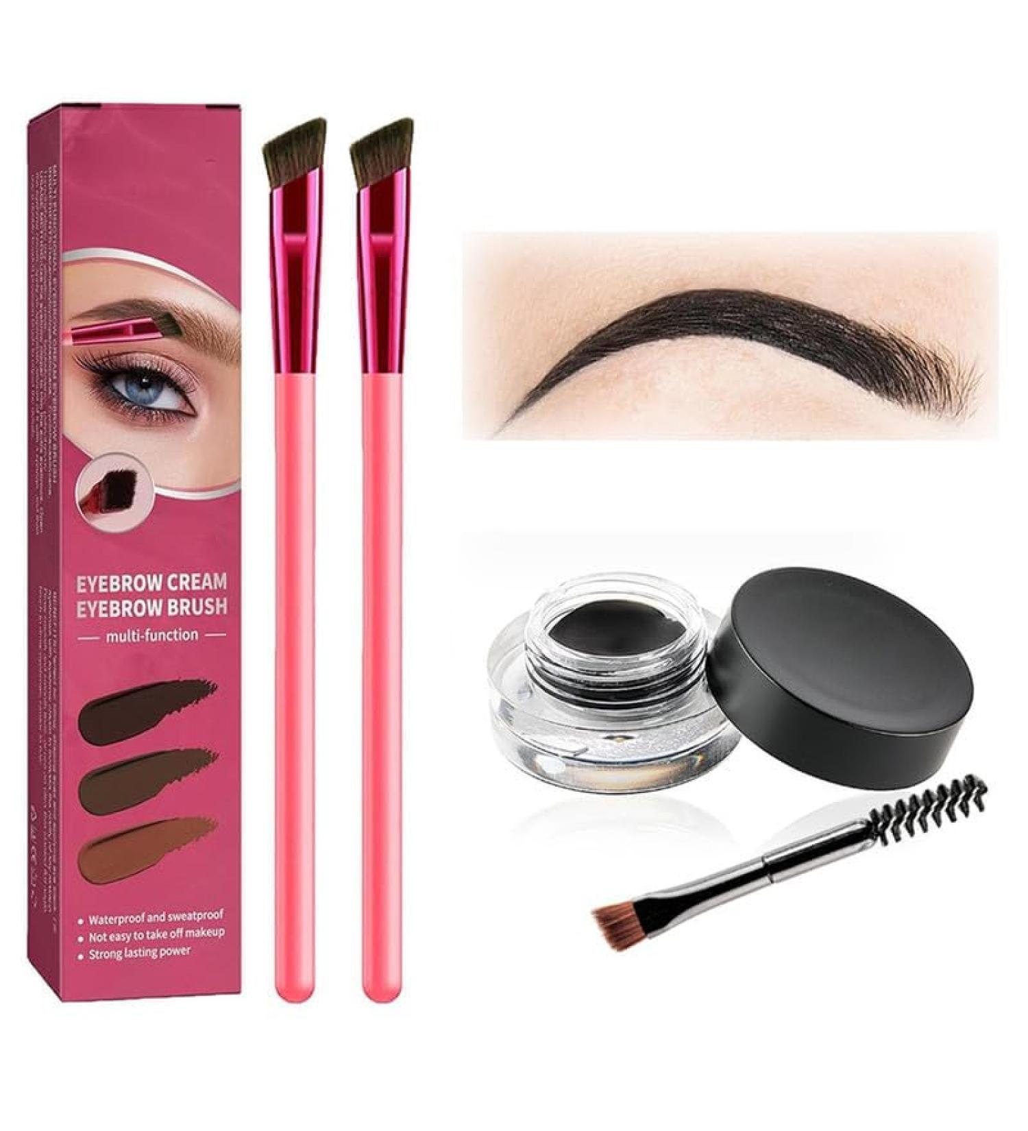 Eyebrow Brush 4D Laminated Brow Grooming Starter Kit Home Eyebrow Care Kit 4D Laminated Hair Stroke Brow Stamp Brush Multifunction Eyebrow Brush Eyebrow Pen with Eyebrow Gel (Black) - Buy Online on GoSupps.com