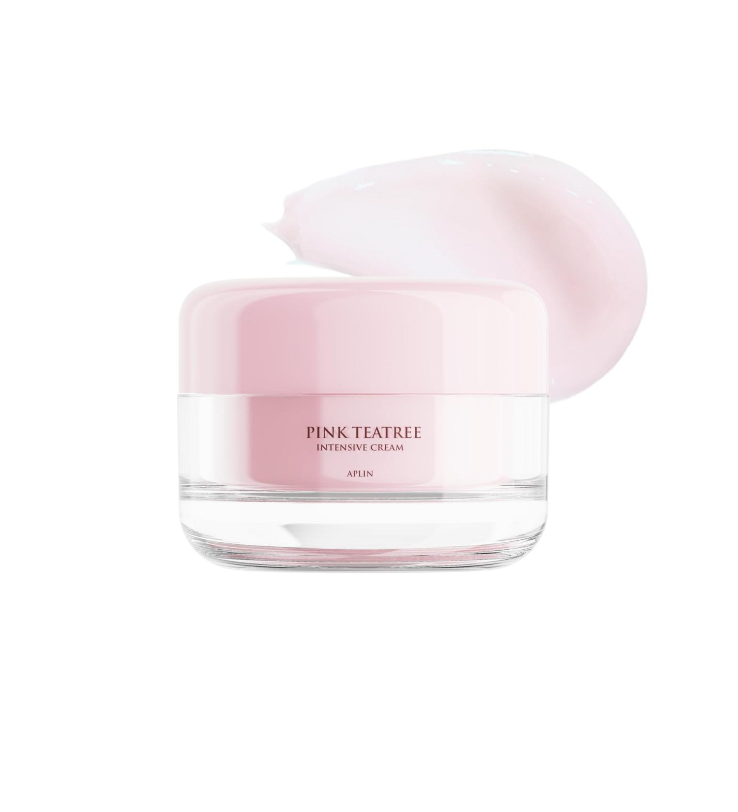 Apin Pink Tea Tree Intensive Cream 50g - CICA & Allantoin | Korean Skin Care Moisturizer & Hydrator - Buy Online on GoSupps.com