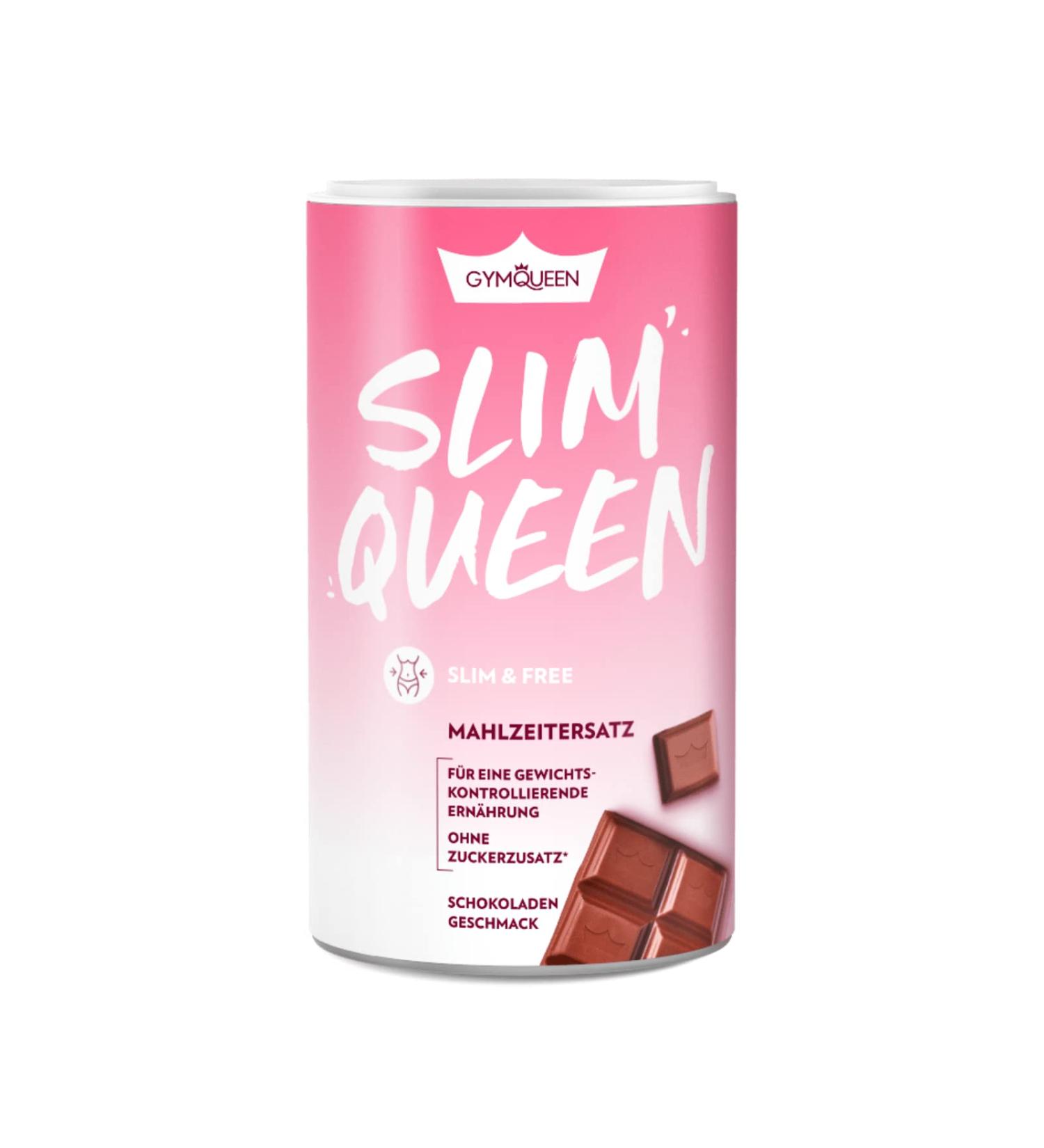Gymqueen Slim Queen Weight Loss Shake - 420g Chocolate Diet Shake 250 Kcal No Sugar Additives Essential Vitamins & Nutrients - Buy Online on GoSupps.com