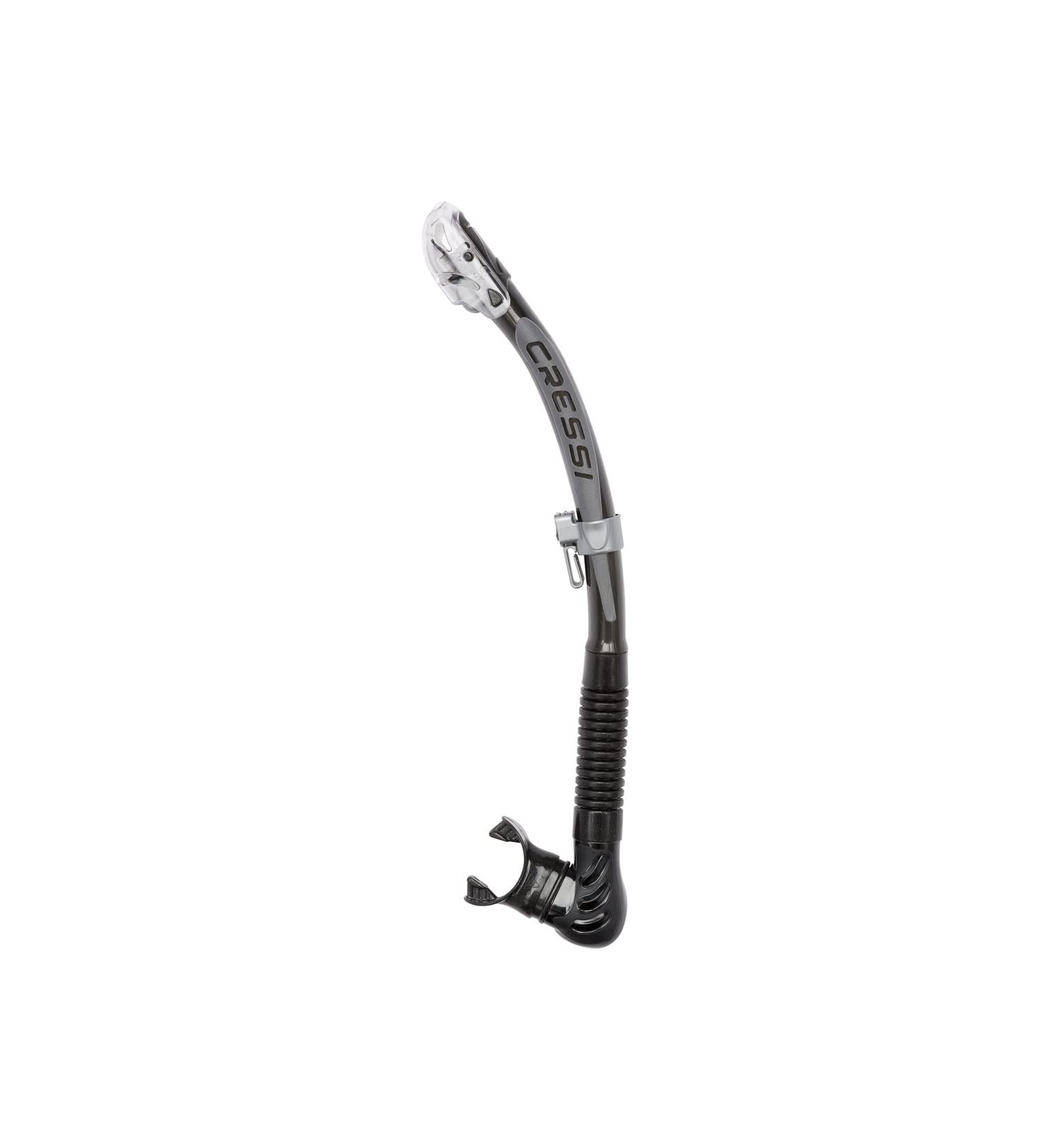 Cressi Alpha Ultra Dry Foldable Adult Snorkel for Scuba Diving & Snorkeling - Black - Made in Italy - Buy Online on GoSupps.com