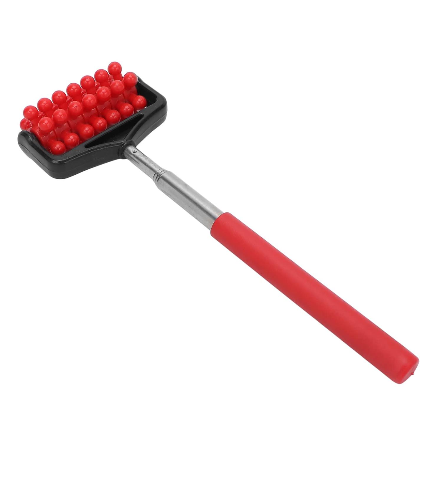 Adjustable Telescopic Back Massage Roller - Relief for Muscle Fatigue & Pain | Portable Manual Massage Device for Men & Women (22cm-59cm Red) - Buy Online on GoSupps.com