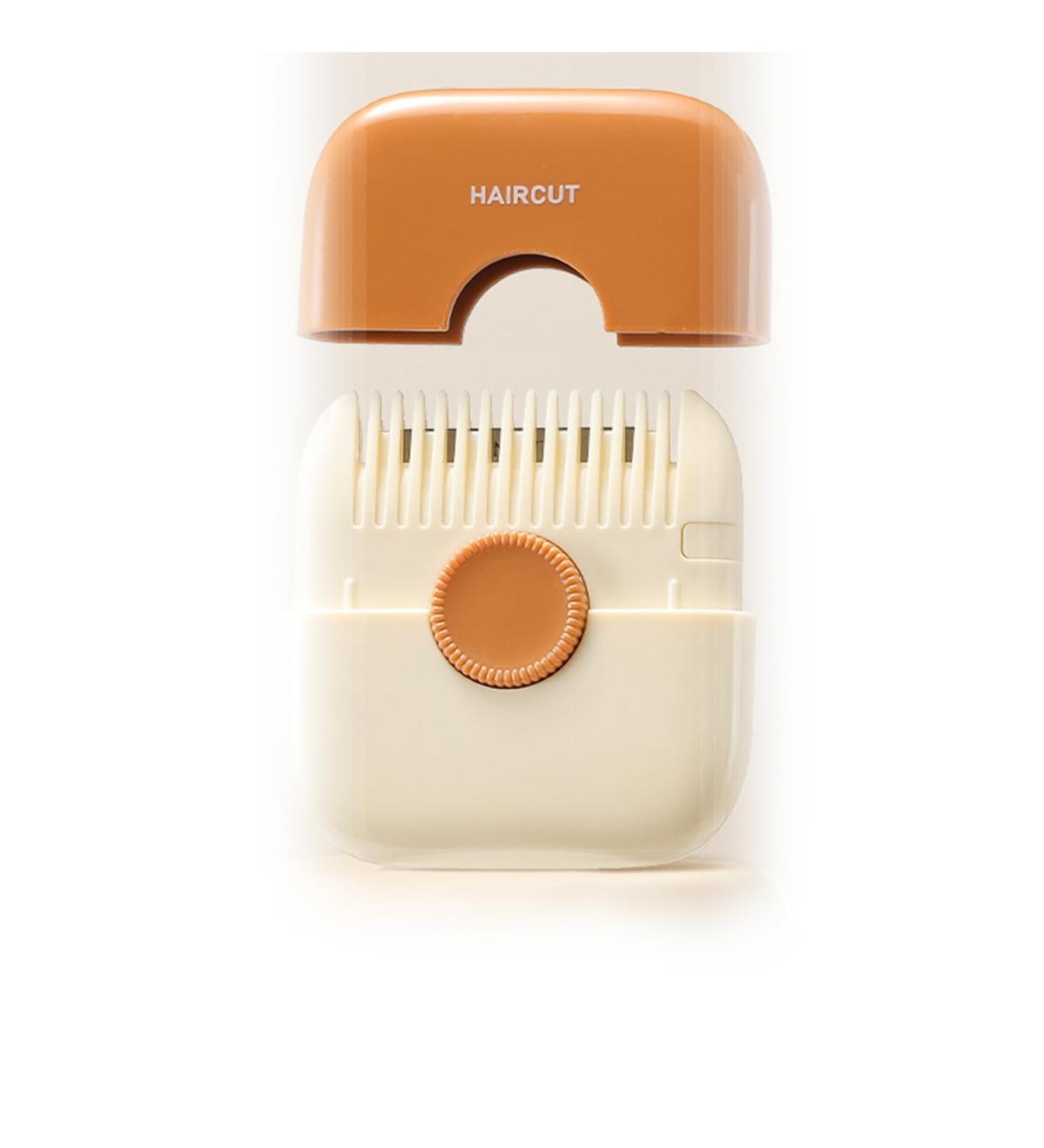 Trimpocket 2-in-1 Hair Trimmer & Comb for Kids - Manual Bangs Trimmer for Girls & Women Replaceable Blades Dual-Side Design (Orange) - International Shipping Available - Buy Online on GoSupps.com