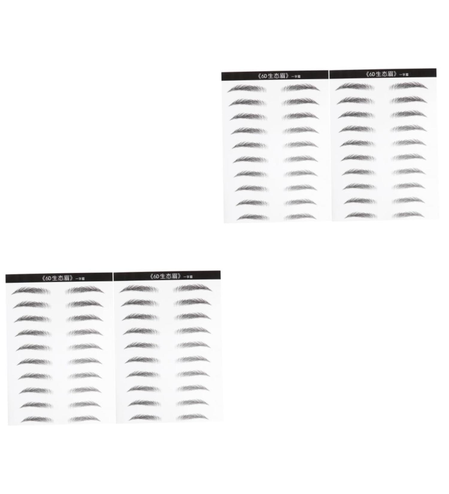 Angoily Black Eyebrows 4 Sheets Pairs Black Stickers Eyebrow Makeup Tools Simulation Eyebrow Disposable Eyebrow Stickers 6d - Buy Online on GoSupps.com