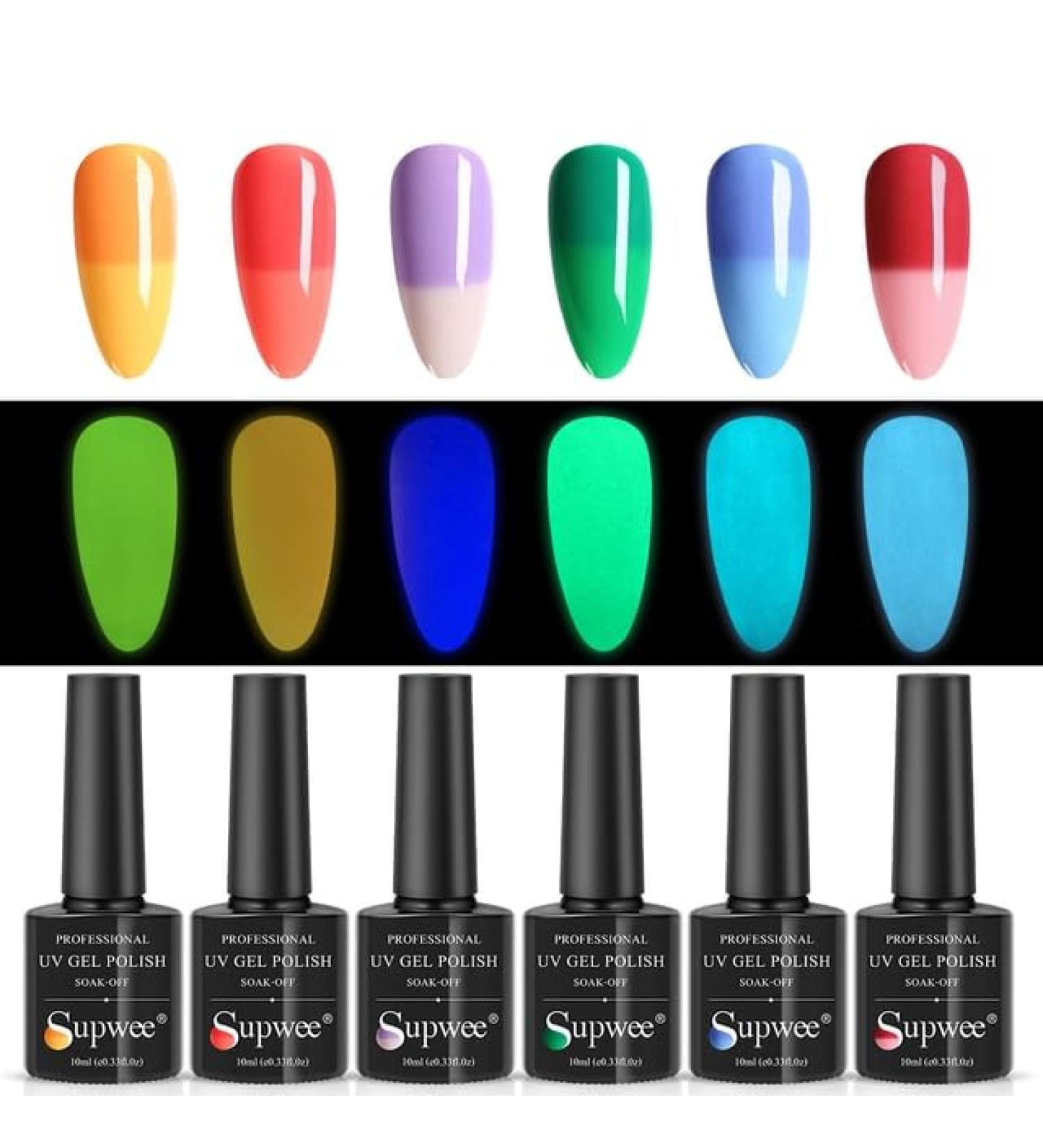 8PCS/6PCS Gel Nail Polish Set Holographic Gel 7ml Colorful Super Laser Shiny Varnish Semi Permanent UV Nails Art Lacquers - (Color: SE-Set042-Box) - Buy Online on GoSupps.com