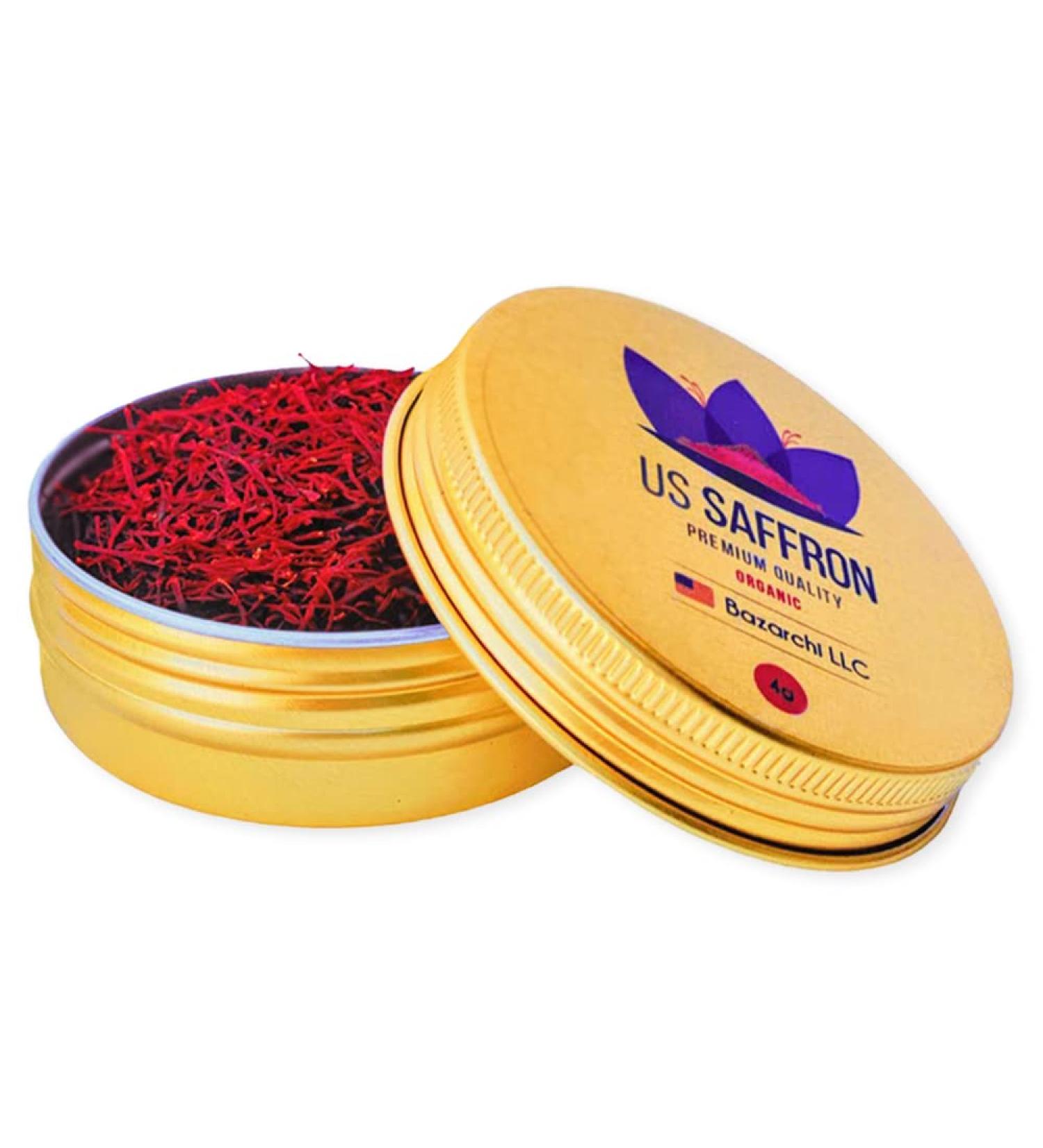 Premium Grade A+ US Saffron Threads for Cooking Tahchin, Risottos, Paella, Pilaf, Tea & More - 4g - Buy Online on GoSupps.com