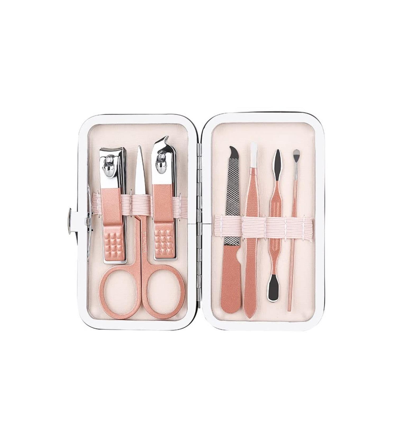 Nail Clipper Set 7-Piece Set of Nail Clippers Set Nail Set Personal Care Set Decoration Foot Set Beauty Set for Male and Female Friends (Rose Gold) Nail Clipper Kit - Buy Online on GoSupps.com