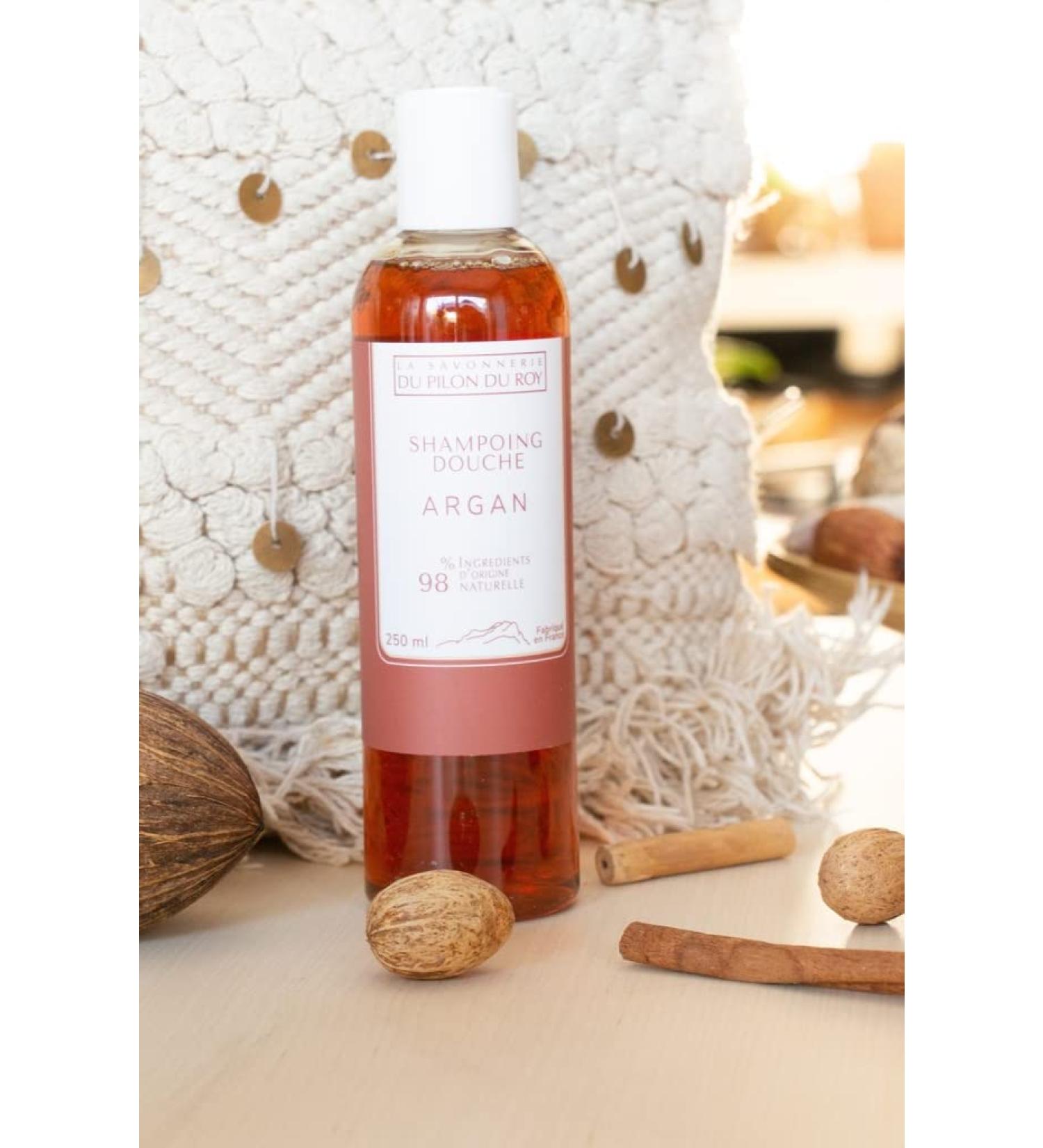 La Savonnerie du Pilon du Roy - Organic Argan Oil Shampoo-Shower - Verbena - 98% natural origin - Moisturizing - Revitalizing - 250 ml