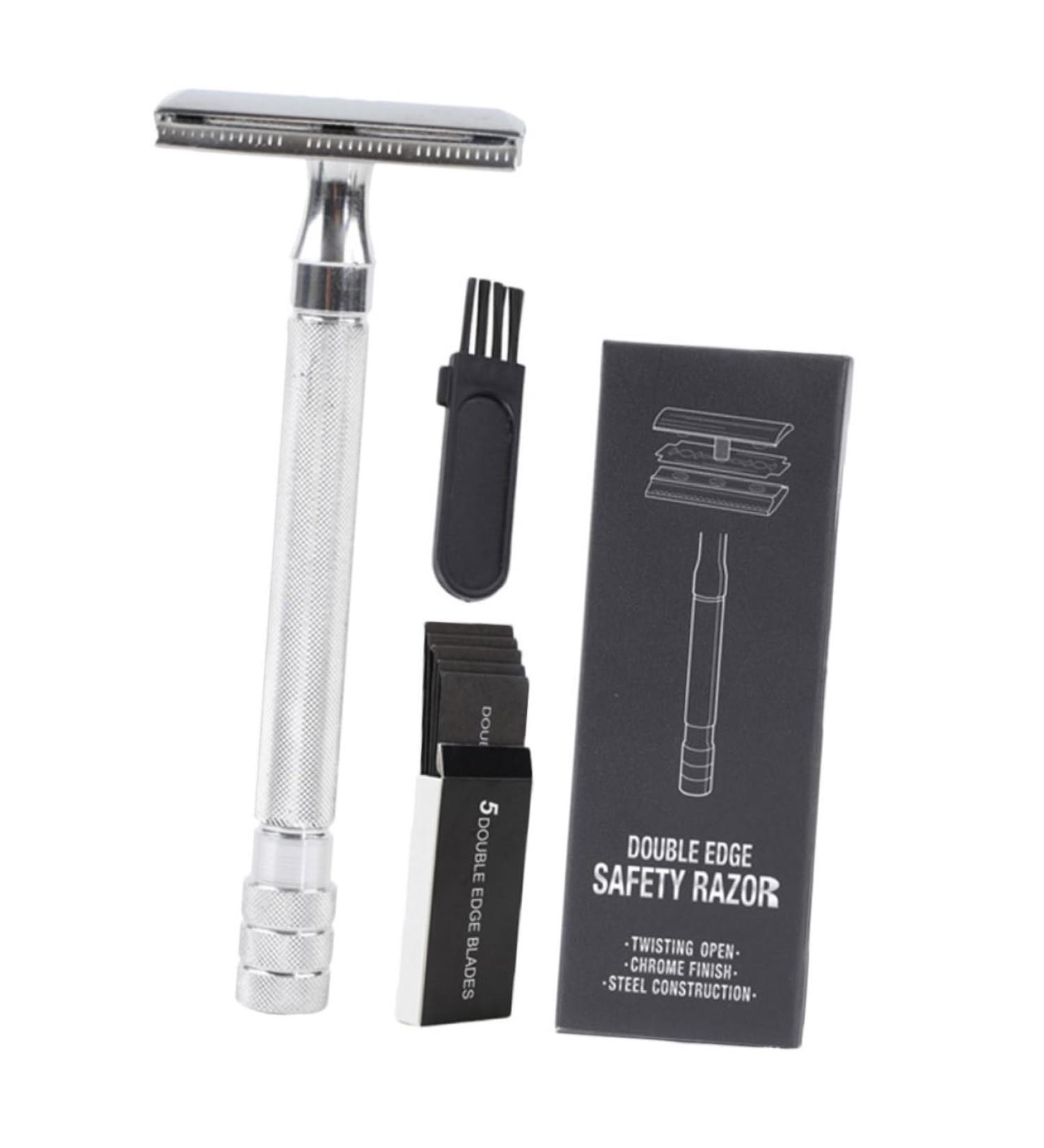 HEASOME Manual Double Razor Set - Vintage Bar Traser Hair Shaving Cutter | Premium Metal Razor for Smooth Shaving | International Shipping Available - Buy Online on GoSupps.com