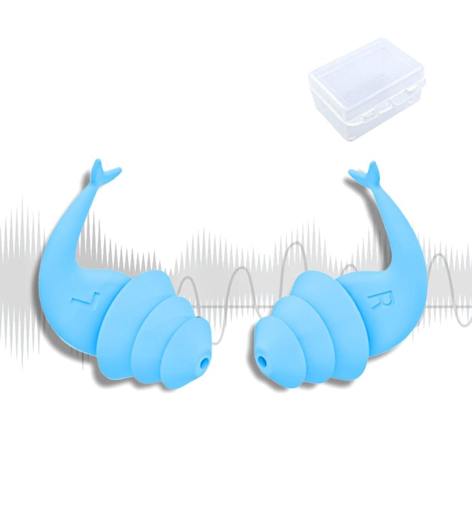 Ustnir Silicone Earplugs | Reusable & Waterproof Earplugs for Swimming Sleeping Studying & Work - Floating Design for Adults - Buy Online on GoSupps.com