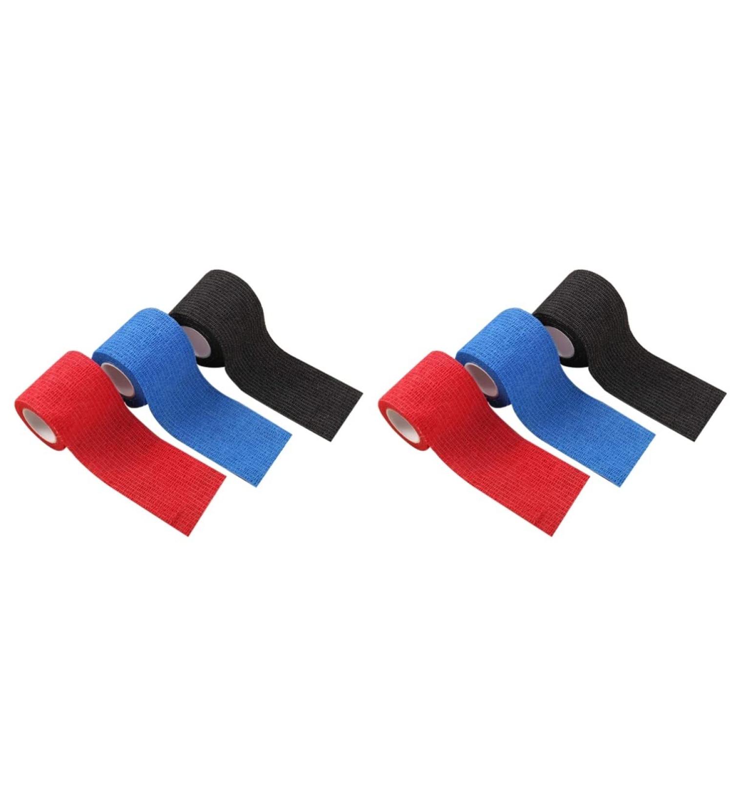 Baluue 6 Pcs Elastic Pet Wrap - Self Adherent Sports Tape for Animals | Non-Woven Fabric Knee Pads | Assorted Colors - Perfect for Pets - Buy Online on GoSupps.com