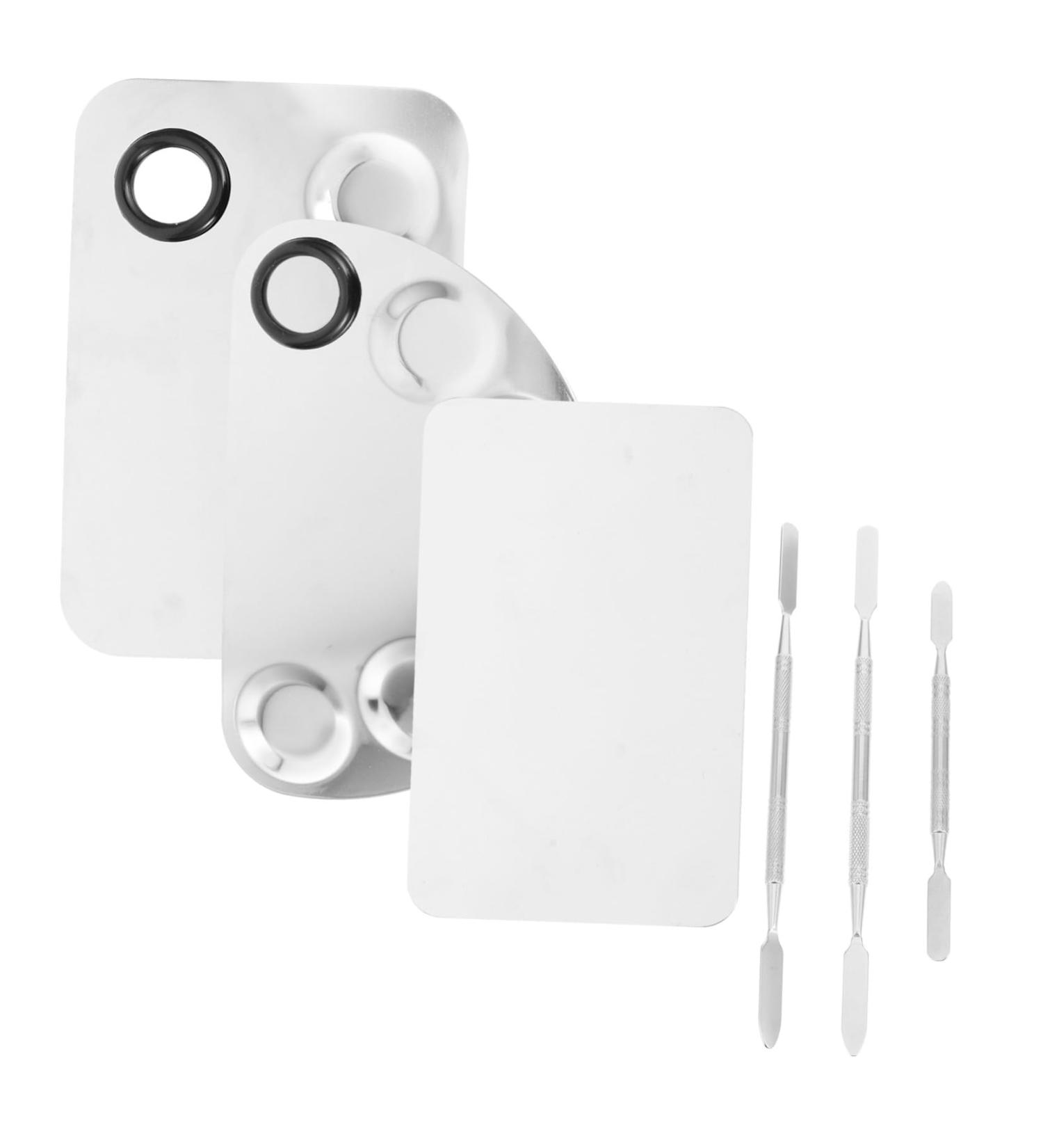 3ensembles Palette de M lange de Couleurs pour Maquillage Palettes Cosm tiques avec Spatules Argent es Outil de Maquillage Facile Nettoyer - Buy Online on GoSupps.com