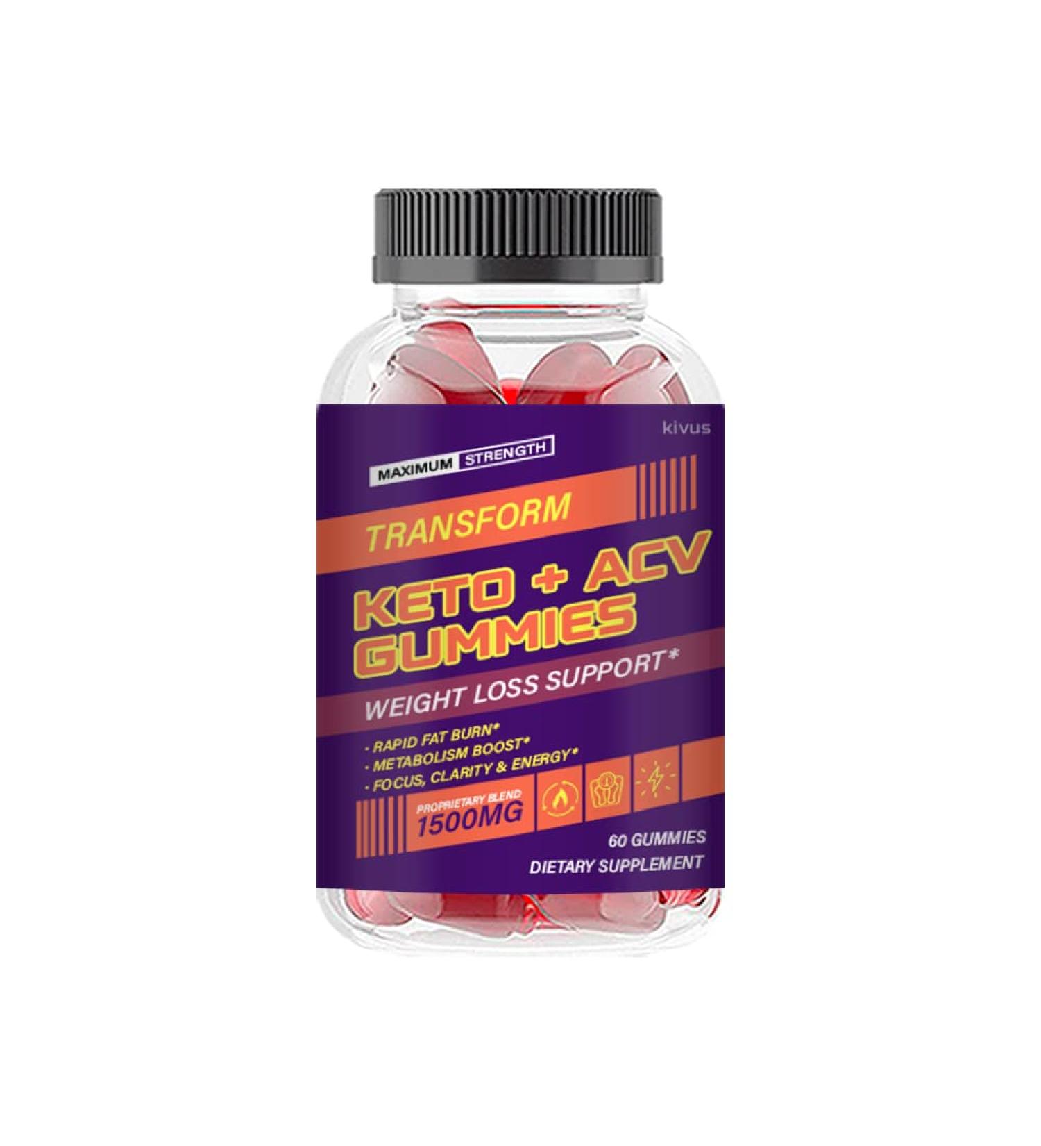 Transform Keto+ACV Gummies - Kivus Single Pack (60 Gummies) - Buy Online on GoSupps.com