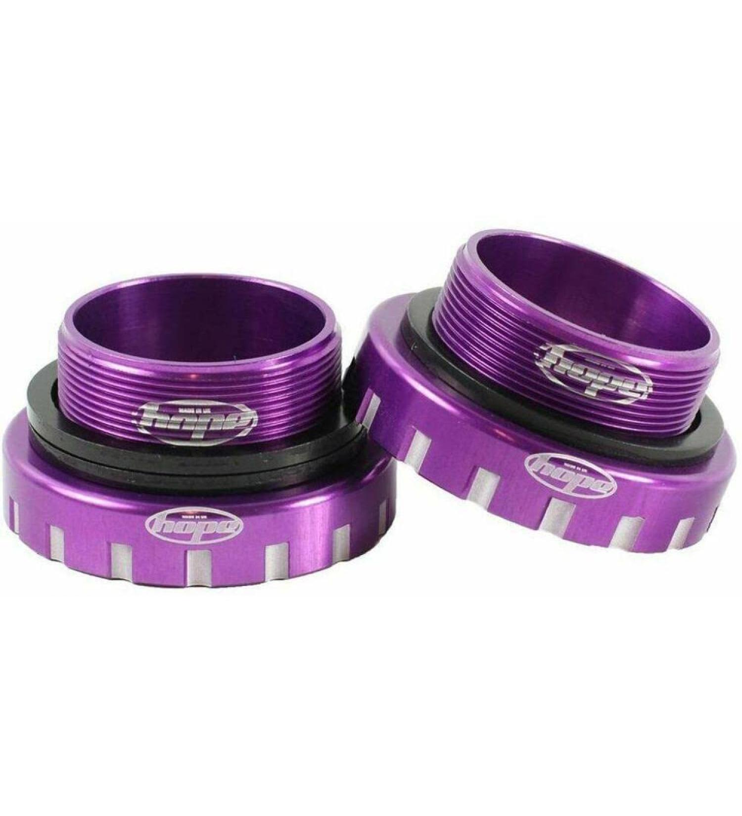 Hope Technology Bottom Bracket Threaded | 30mm Axle | 68 73 83 100 120 Width | Stainless Steel Bearings | Purple