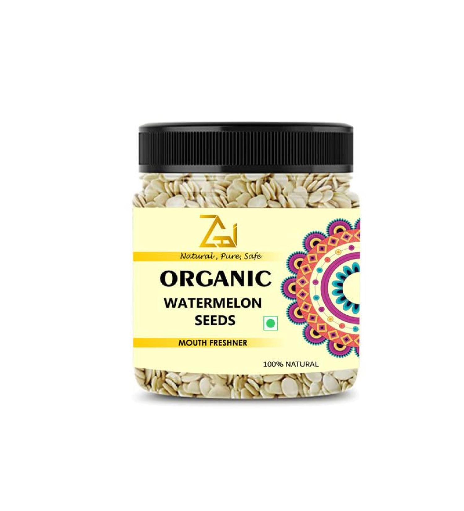 GAGZI Natural Organic Watermelon Seeds | Raw Watermelon Seeds for Eating - 250 GM 250 Gram - Buy Online on GoSupps.com