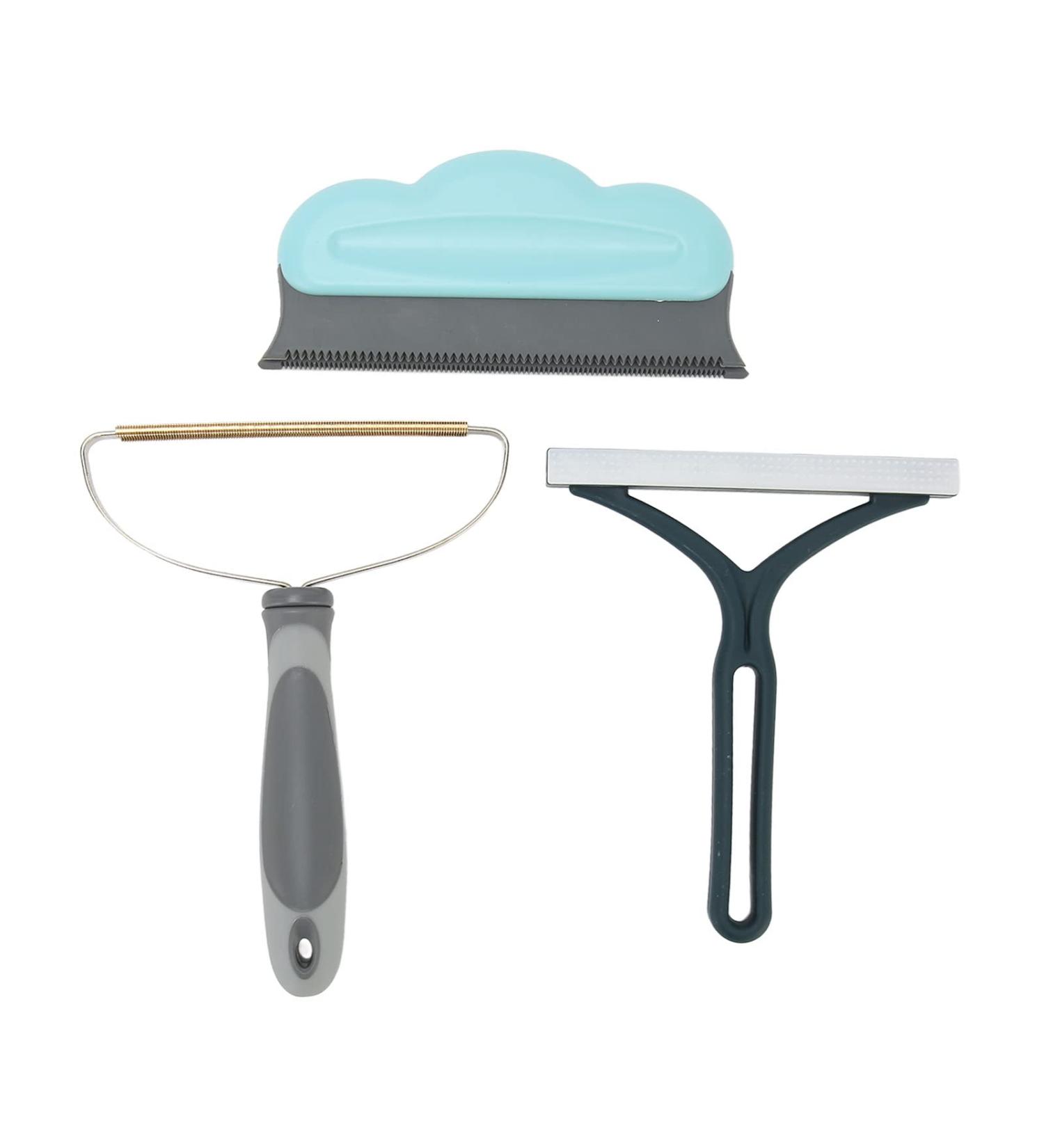 3 Piece Pet Hair Remover Set Portable & Reusable for Couch Clothes Rugs & Blankets | Ideal for Dog & Cat Owners - Buy Online on GoSupps.com