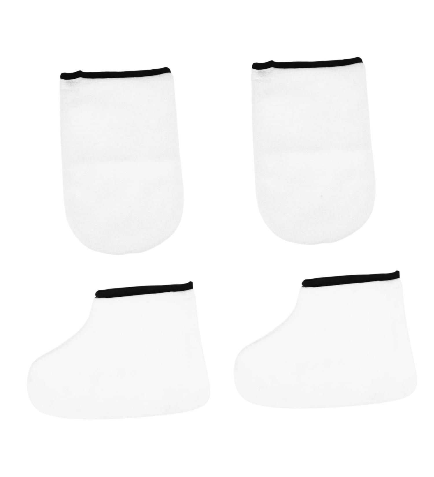minkissy 2 Pairs Leather Horn Boots Peel Spa Wax Foot Cover Removing Covers Hot Wax Bath Gloves Gel Manicure Gloves Paraffin Wax Foot Spa Polish Beauty Soap White Tool Polyester Lining Nail - Buy Online on GoSupps.com