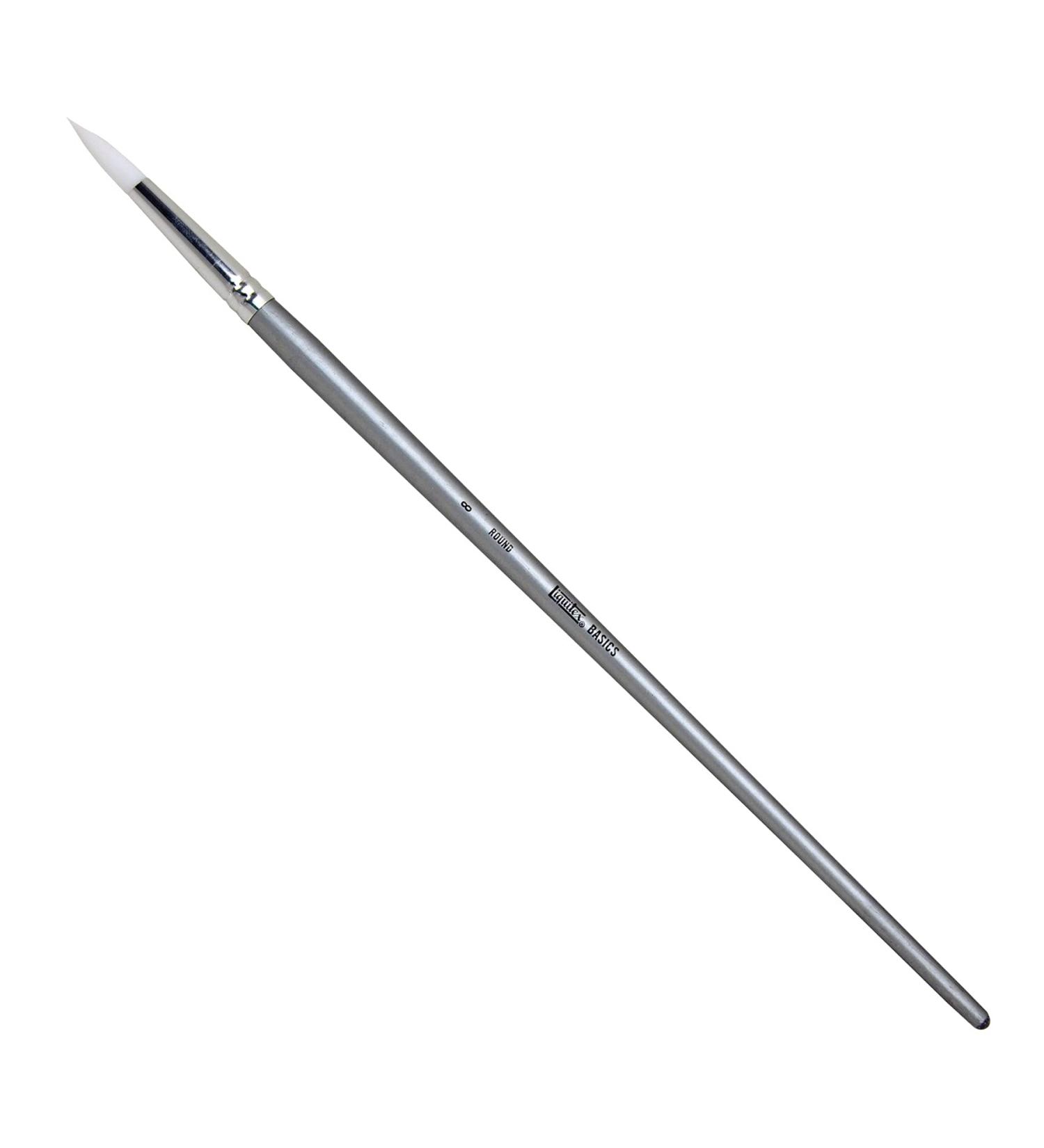 Liquitex Basics No. 8 Round Paintbrush - White | Professional Quality - Buy Online on GoSupps.com