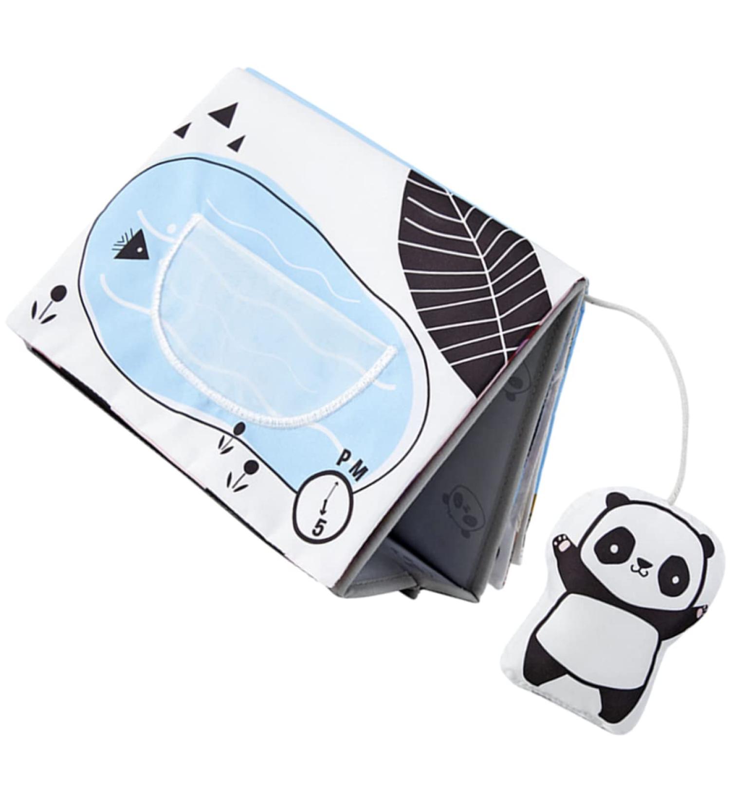 IFANLANDOR Panda Desk Calendar Cloth Book - Baby Mirror Toy and Puzzle Books for Babies 0-6 Months - Children's Animal Cognition Book - Handcrafted Cloth Baby Books and Toys - Buy Online on GoSupps.com