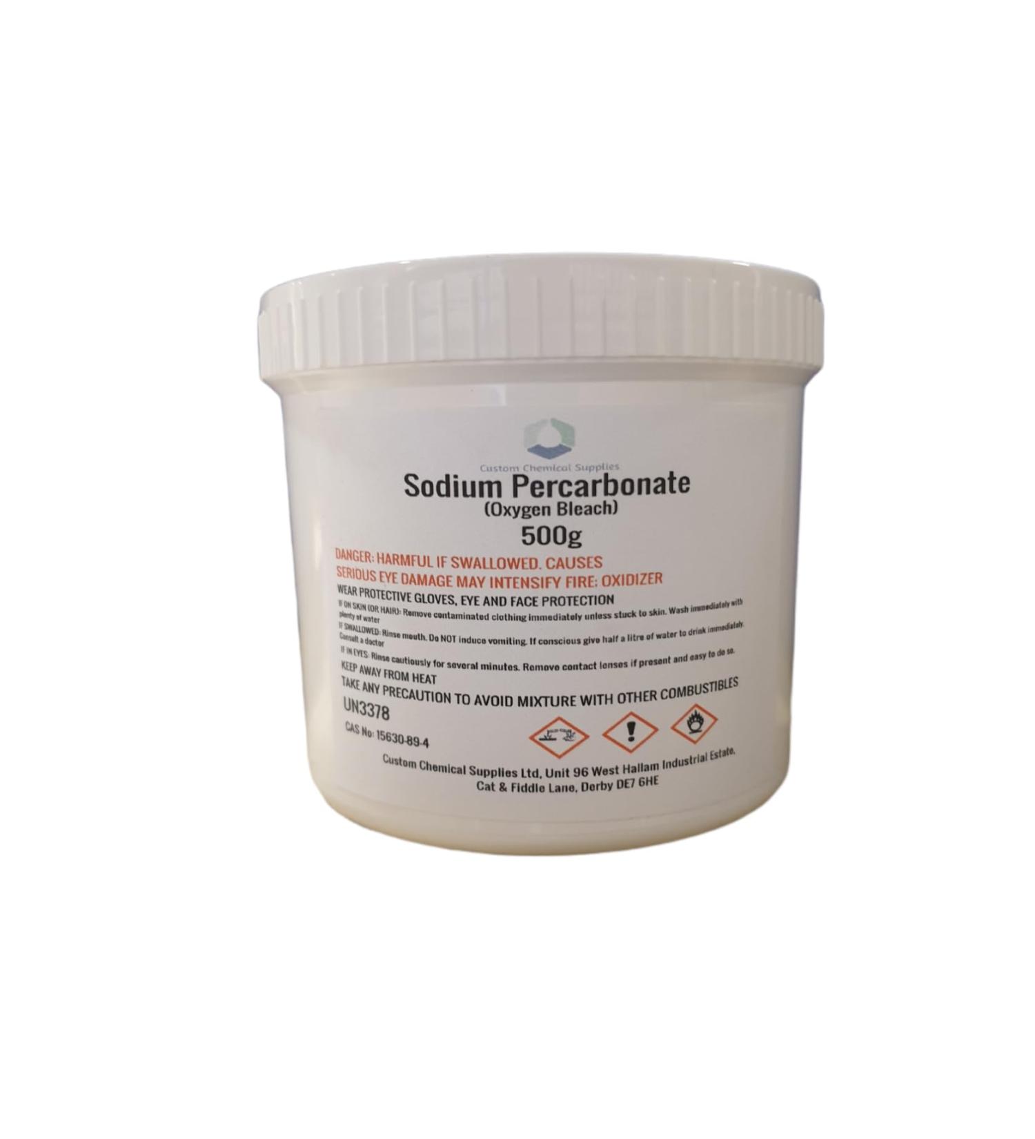 Customchem 500G - Sodium Percarbonate Pure Granular Coated Oxygen Bleach Cleaner Stain Remover