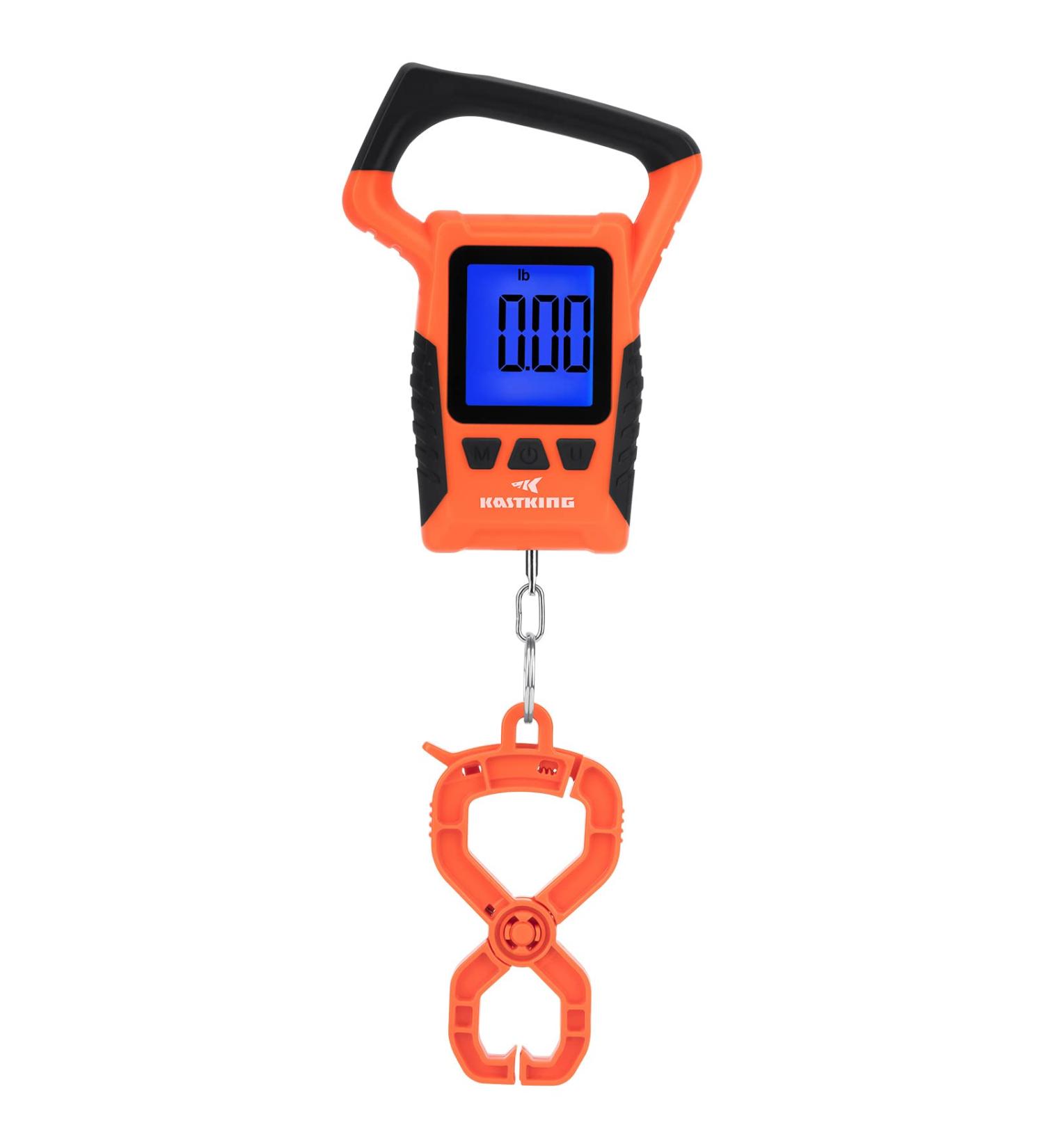 KastKing Fish Scale  WideView Floating Waterproof Digital Scale  2.5 Large LCD Display  110lb Capacity  Multi-Mode Pound/Ounces & Kilograms  Stores up to 9 Weights  Fishing Gifts for Men B: Orange combo - Buy Online on GoSupps.com