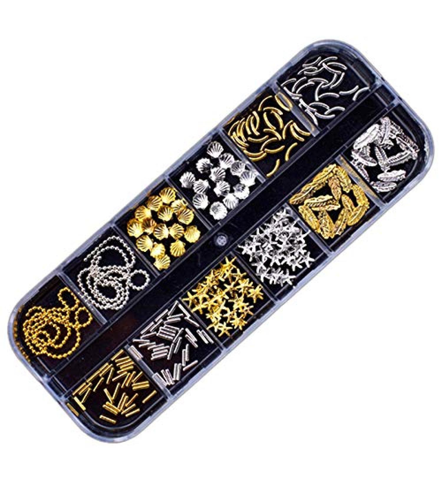 Beifenl 3D Shape New Nail Clear Nail Pearl Diy Nail Art Decorations Rhinestone Manicure Tools 12# Marine Style Series - Buy Online on GoSupps.com
