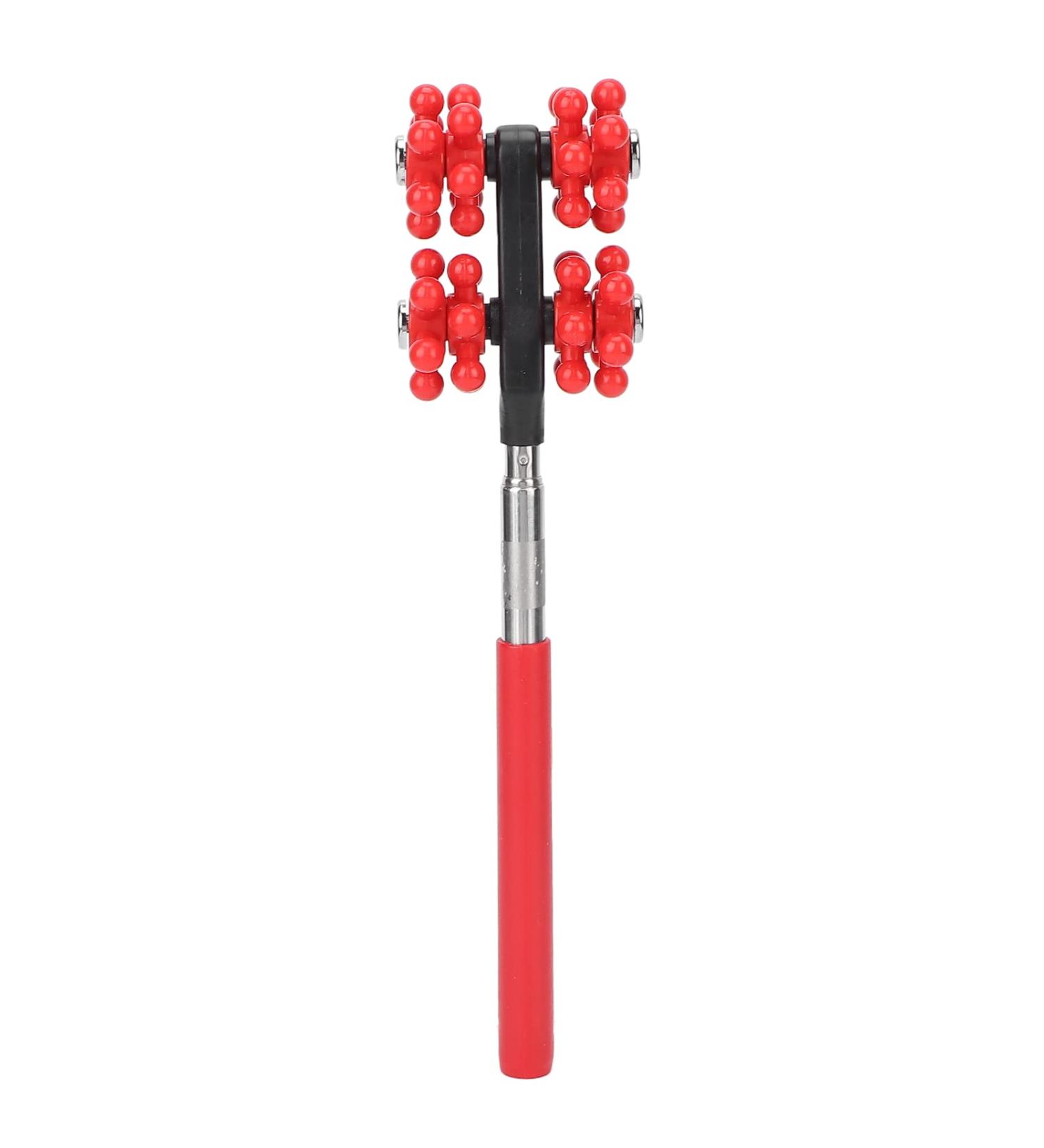 Telescopic Massage Stick - Pain Relief Roller for Sore Muscles | Back Massager for Men & Women (Red) - International Shipping Available - Buy Online on GoSupps.com