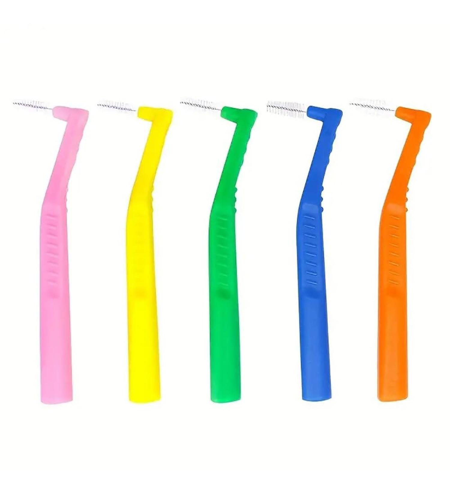 Buy Interdental Brushes (0.5mm - 1.2mm) | Multi-Size Long Handle Angled Neck - Easy Gap Cleaning | International Shipping Available - Buy Online on GoSupps.com