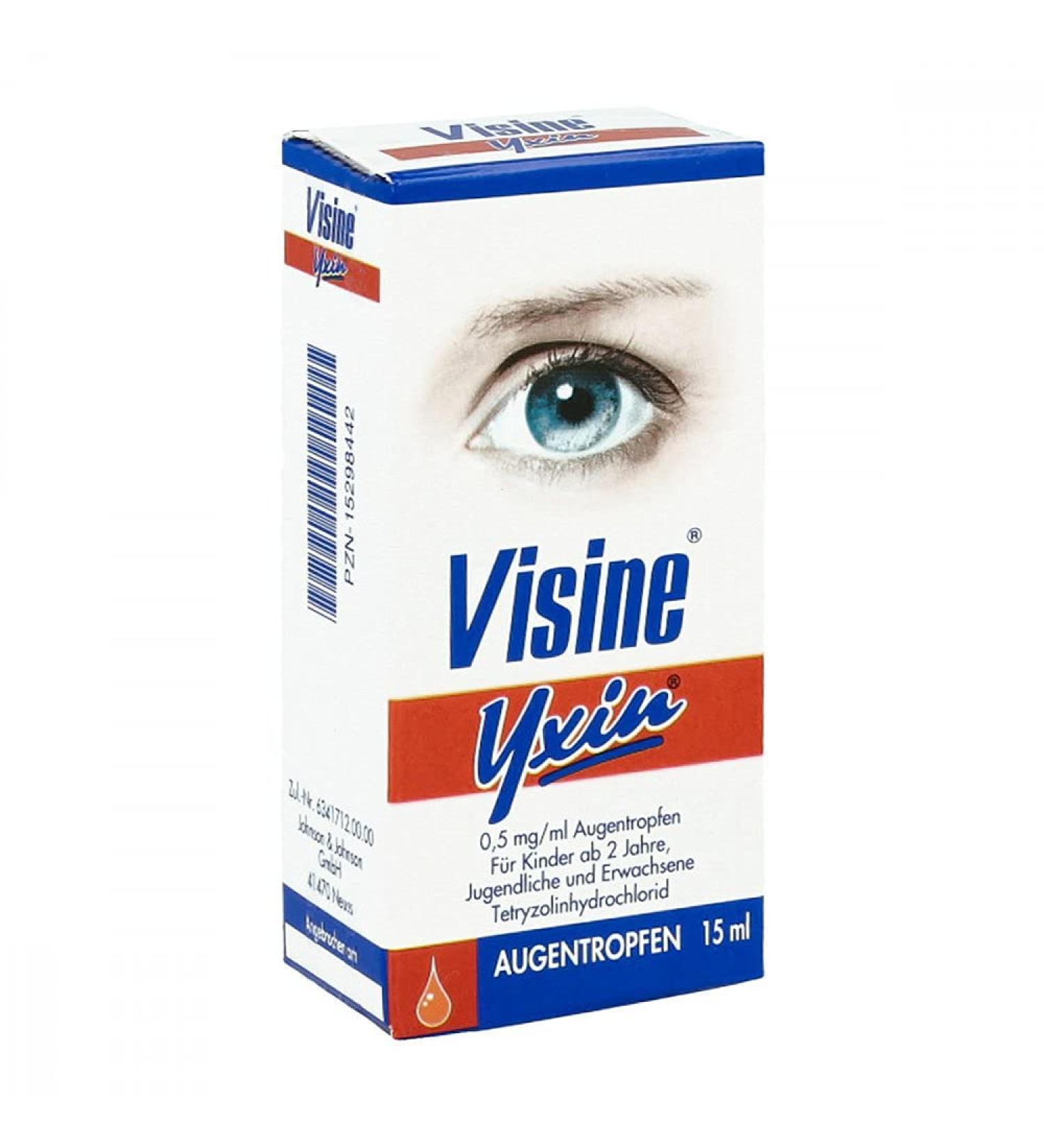 Buy Johnson & Johnson VISINE Yxin 0.5 mg/ml Eye Drops 15 ml - Fast International Shipping - Relieve Red Eyes - Buy Online on GoSupps.com