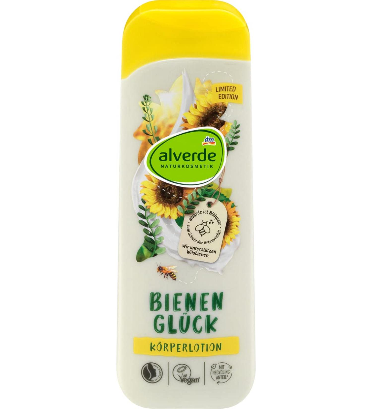 Buy alverde NATURAL COSMETICS Bee Happiness Body Lotion - Organic Sunflower & Olive Oil 250ml (Limited Edition) for Radiant Skin | International Shipping Available - Buy Online on GoSupps.com