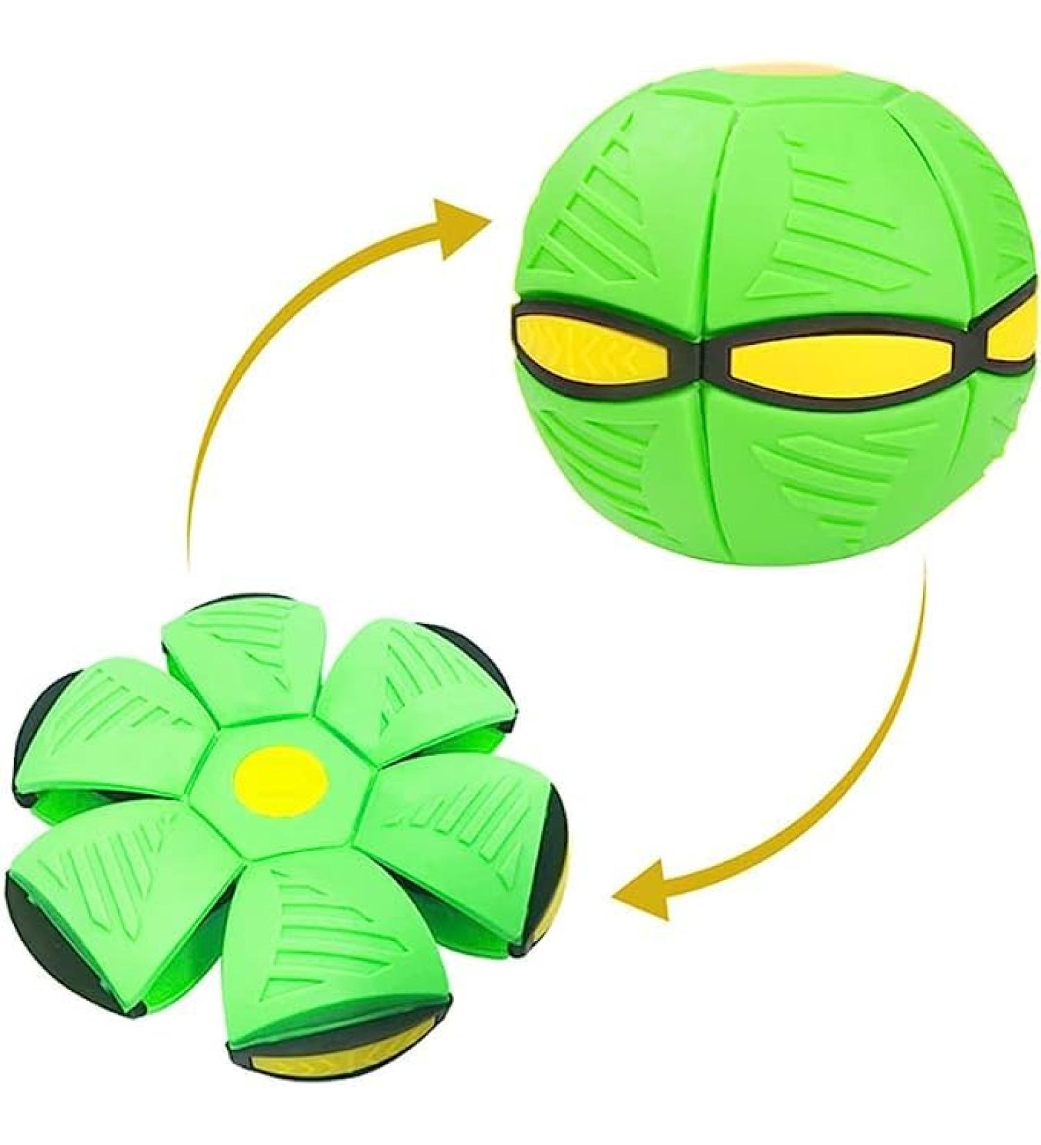WACURRENTHYD New UFO Pet Flying Saucer Ball Portable Flying Toys Creative Fly Saucer Stomp Magic Balls Magic Frisbee Dog Toy Ball Fun Puppy Interactive Flying Flat Throw Disc Balls Toy (Green) - Buy Online on GoSupps.com