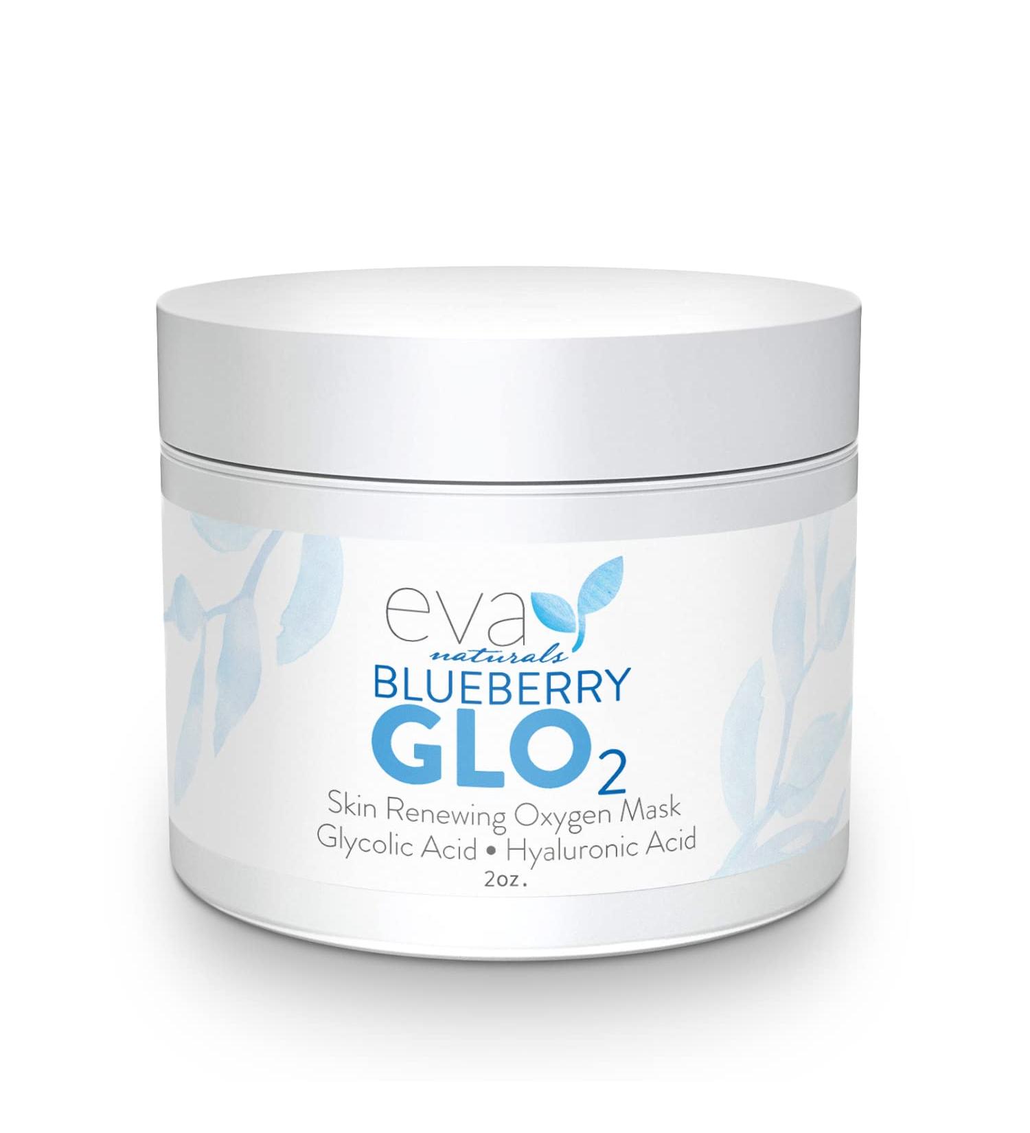 Eva Naturals GLO2 Oxygen Clay Masks - Exfoliating Anti-Aging Face Mask for All Skin Types - Hydrate & Restore Pore Minimizer - 2 Oz - Buy Online on GoSupps.com