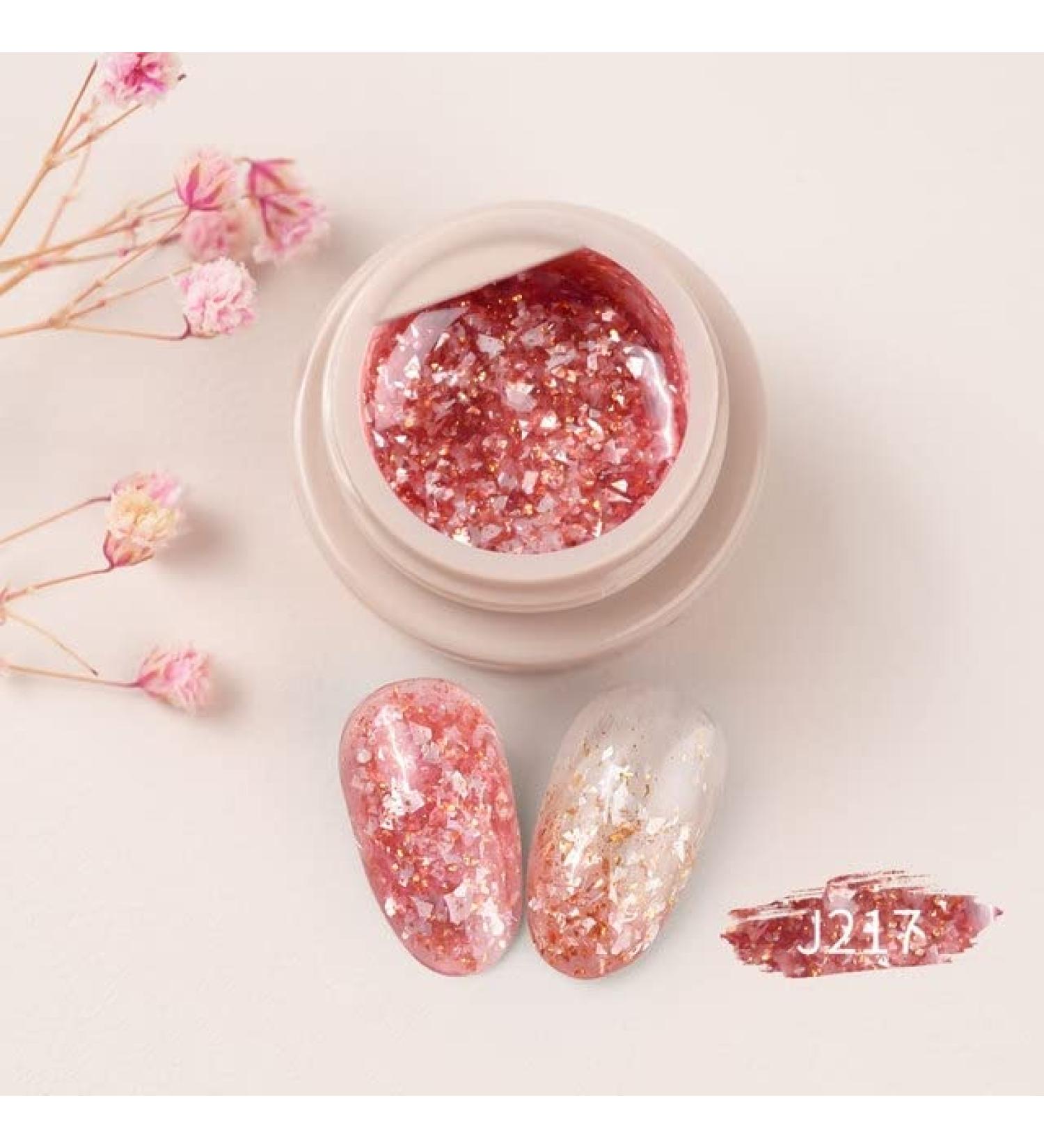 5ml Diamond Glitter Painting Gel Semi Permanent Soak Off UV Led Nail Gel Lacquer Shiny Sequins Decorations Gel Nail Varnish - (Color: J217) - Buy Online on GoSupps.com