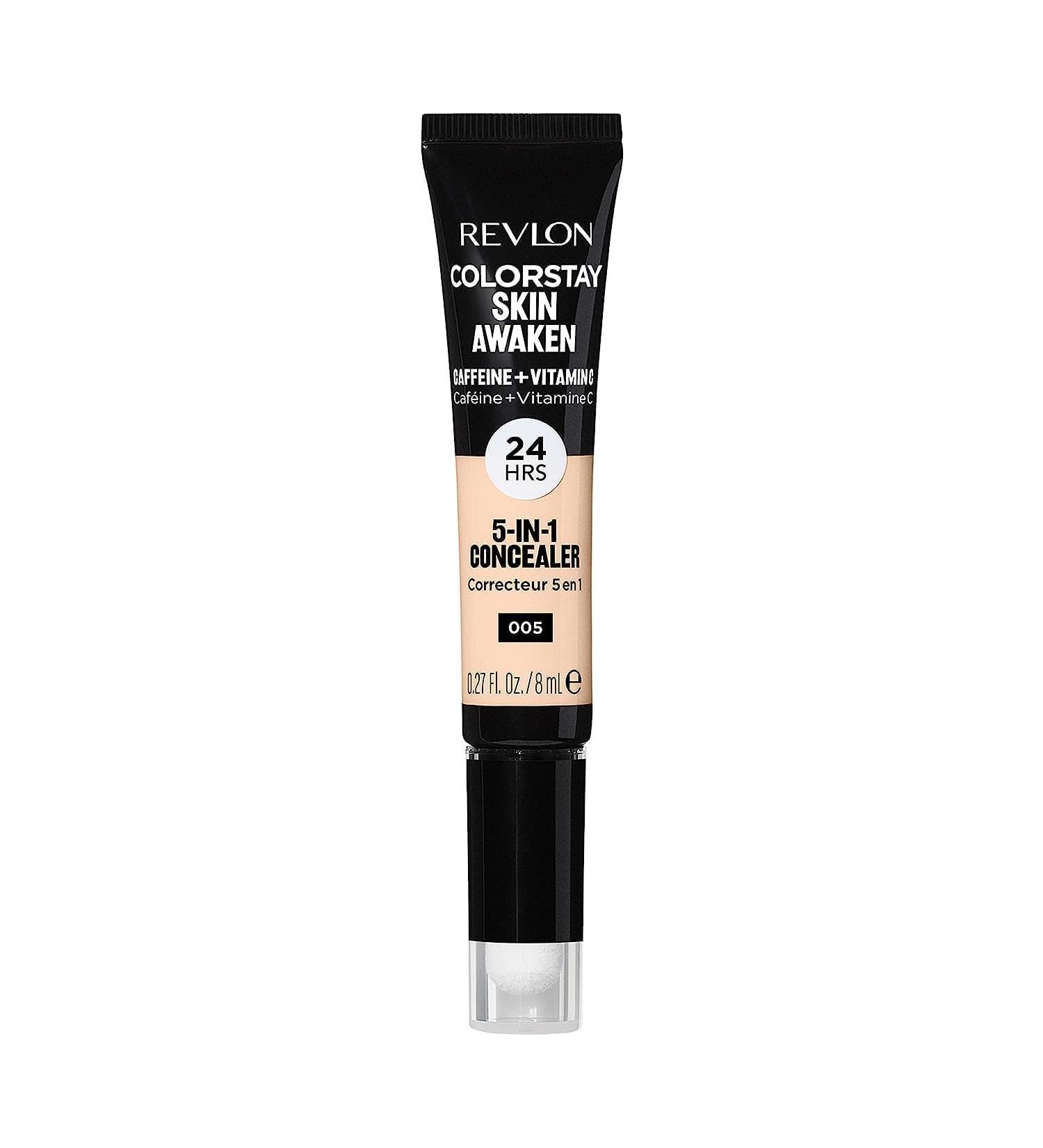 Revlon ColorStay Skin Awaken 5-in-1 Concealer - Lightweight Longlasting Face Makeup with Caffeine & Vitamin C for Imperfections & Dark Circles - 005 Fair 0.27 fl oz - Buy Online on GoSupps.com