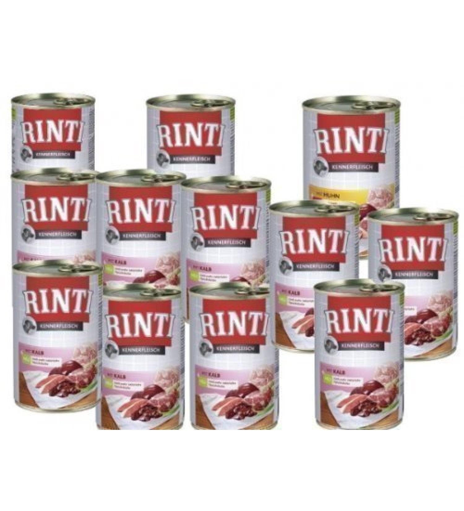 Rinti Kennerfleisch dog food mix package 12 x 400g can