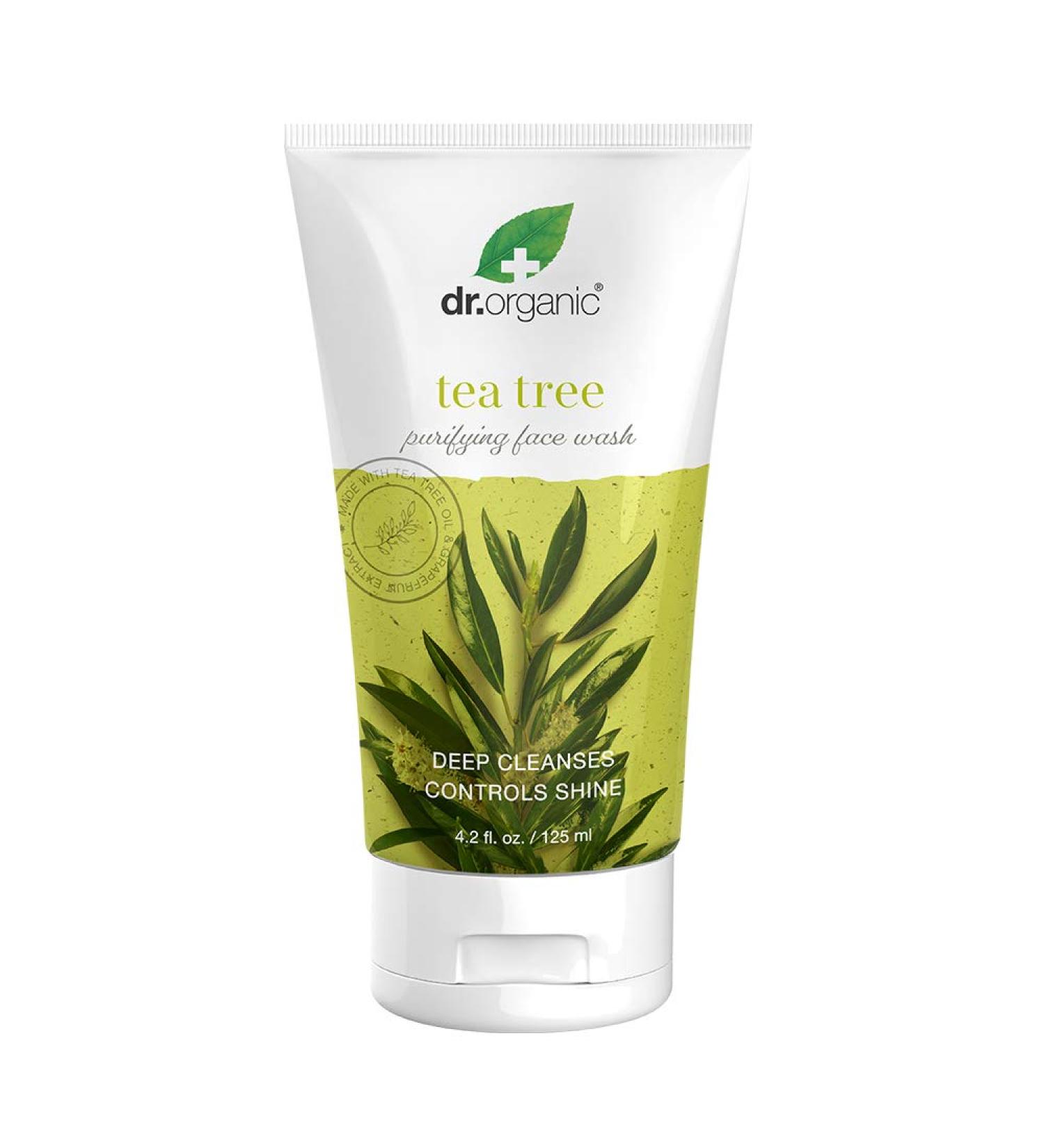 Purifying Face Wash with Organic Tea Tree Oil - Gentle Cleansing & Acne Treatment 4.2 fl oz | International Shipping Available - Buy Online on GoSupps.com