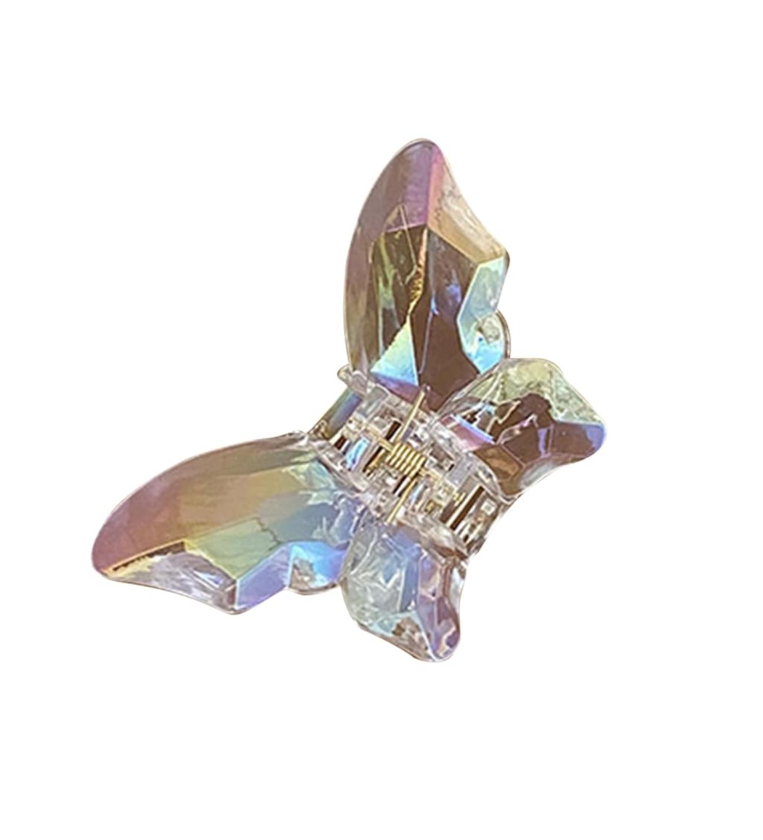 xbiez Elegant Hair Clips with Aurora Butterfly Hair Claw Clip Princess at Large Strong Hold Catch Barrettes Hair Styling Tool Colorful big butterf - Buy Online on GoSupps.com