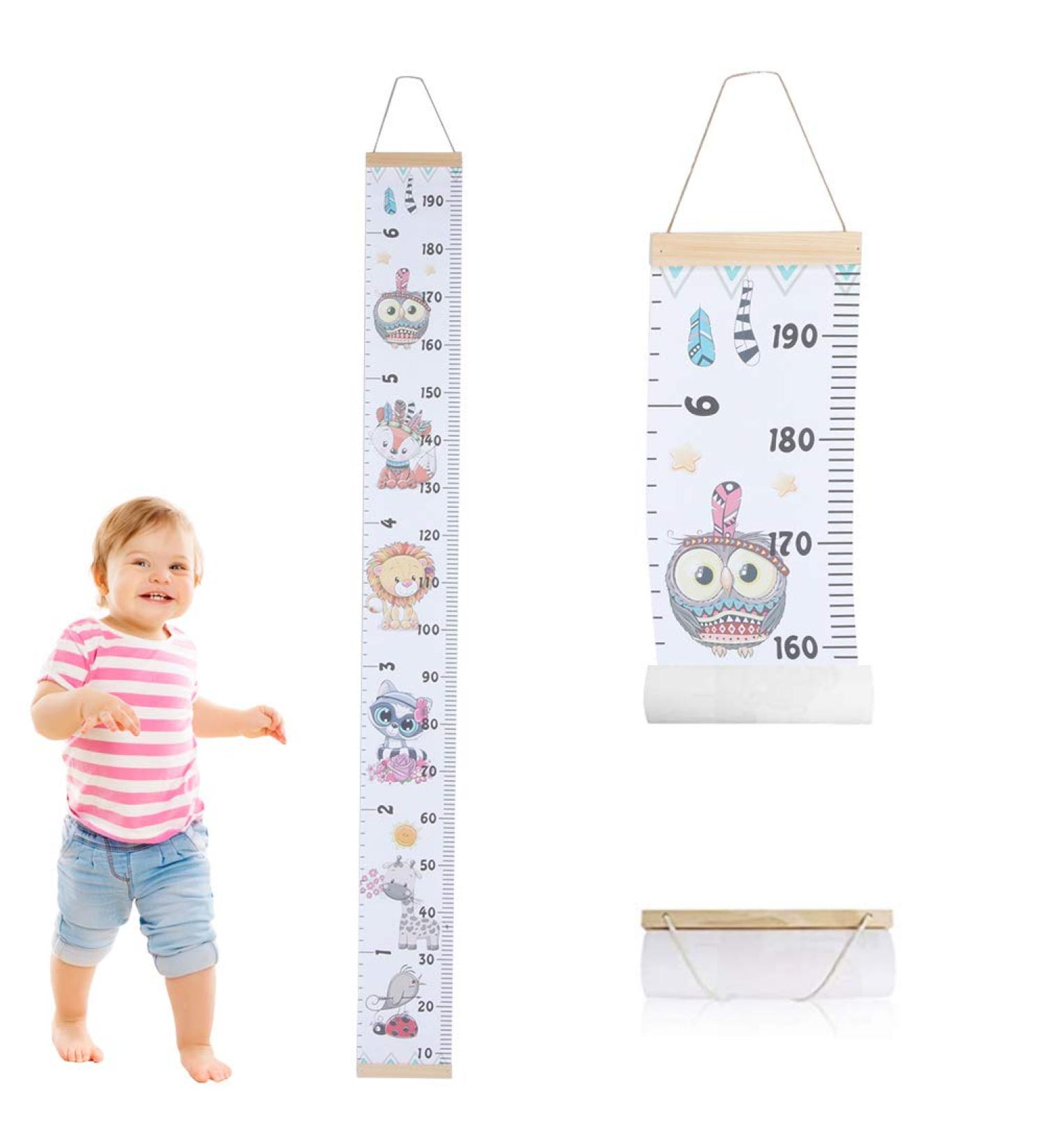 Children's Height Chart - Portable Growth Measure Wall Sticker for Toddlers & Babies | Cute Home Room Decoration - Buy Online on GoSupps.com