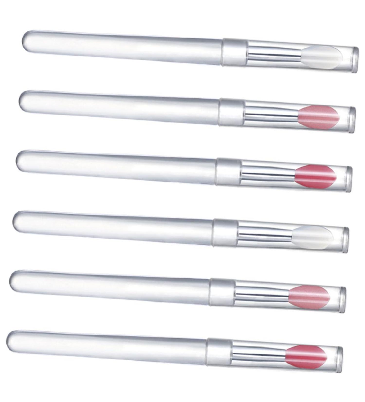 6pcs Silicone Lip Wands - Portable Lip Scrubber & Makeup Applicator Brushes for Lipstick & Eyeshadow - Buy Online on GoSupps.com