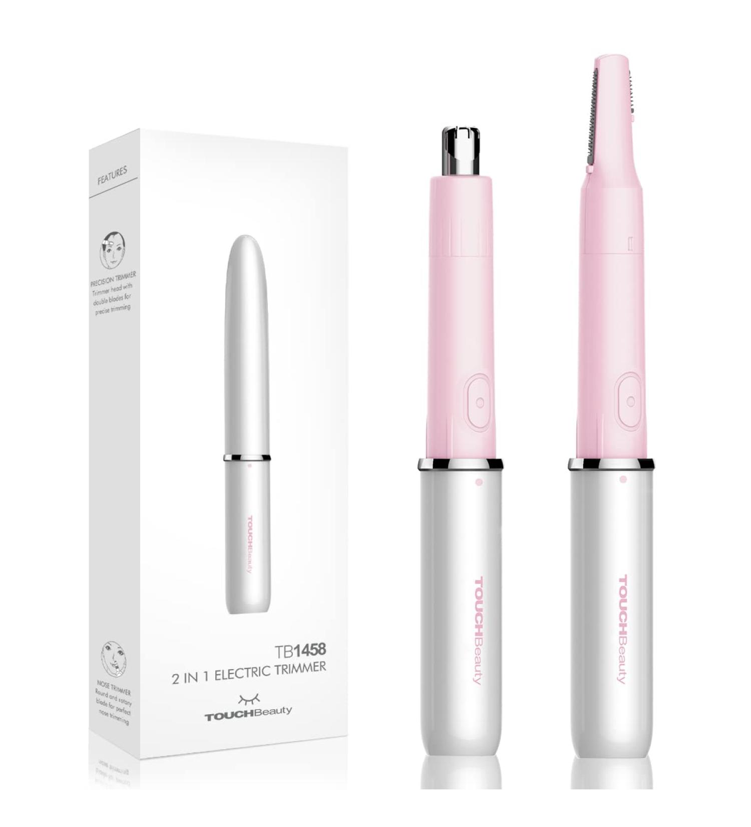 Shop Touch Beauty AG-1458 Pink Nose Hair Cutter & Eyebrow Trimmer - Professional Waterproof Precision Grooming for Hair Removal | International Shipping Available - Buy Online on GoSupps.com