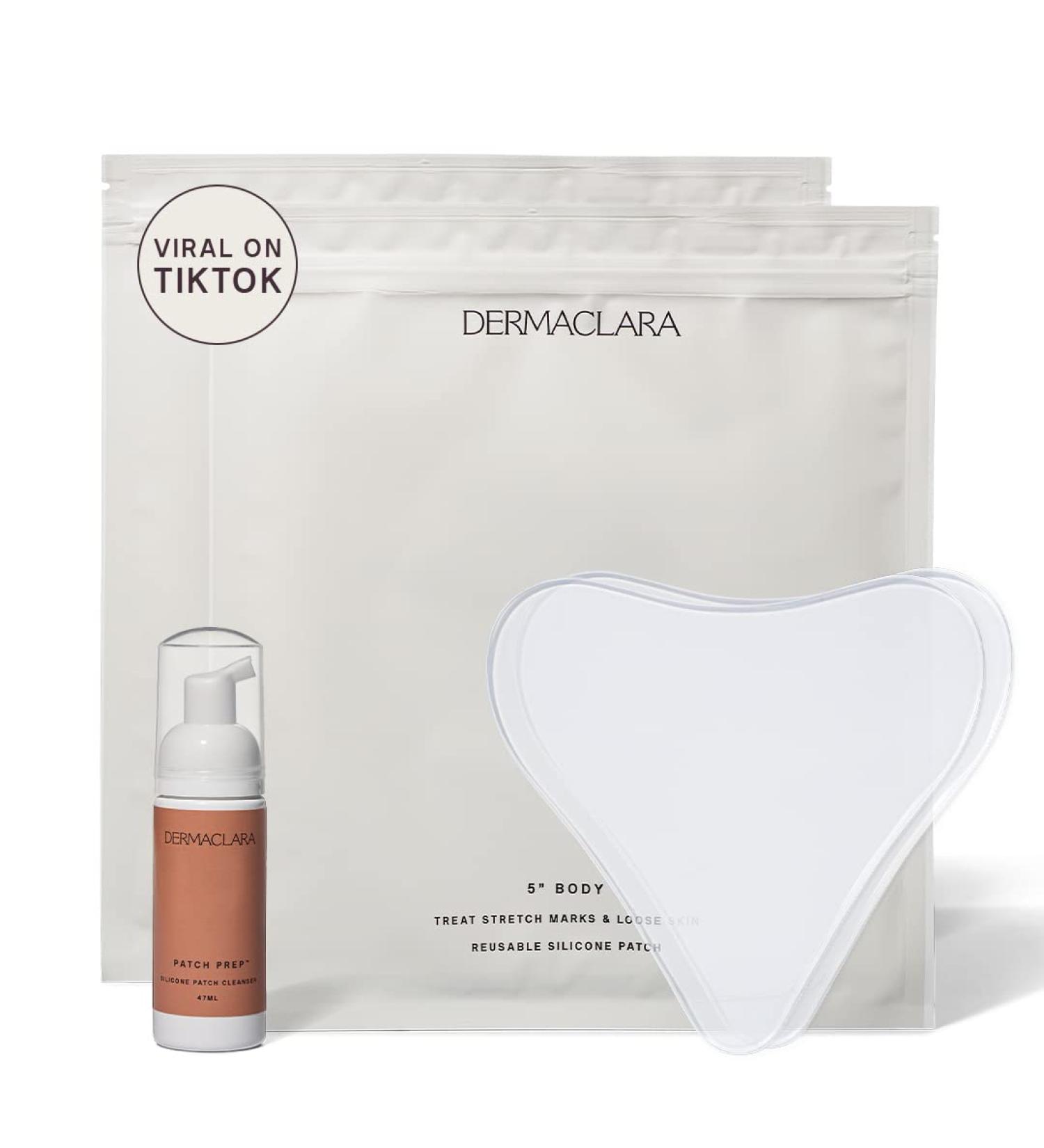 Dermaclara Silicone Booby Patch Bundle | Prevent & Treat Stretch Marks | Pregnancy Safe Skin Care Patches | Stretch Mark Prevention & Remedy | 5 x 5 Patches + Patch Prep - Buy Online on GoSupps.com