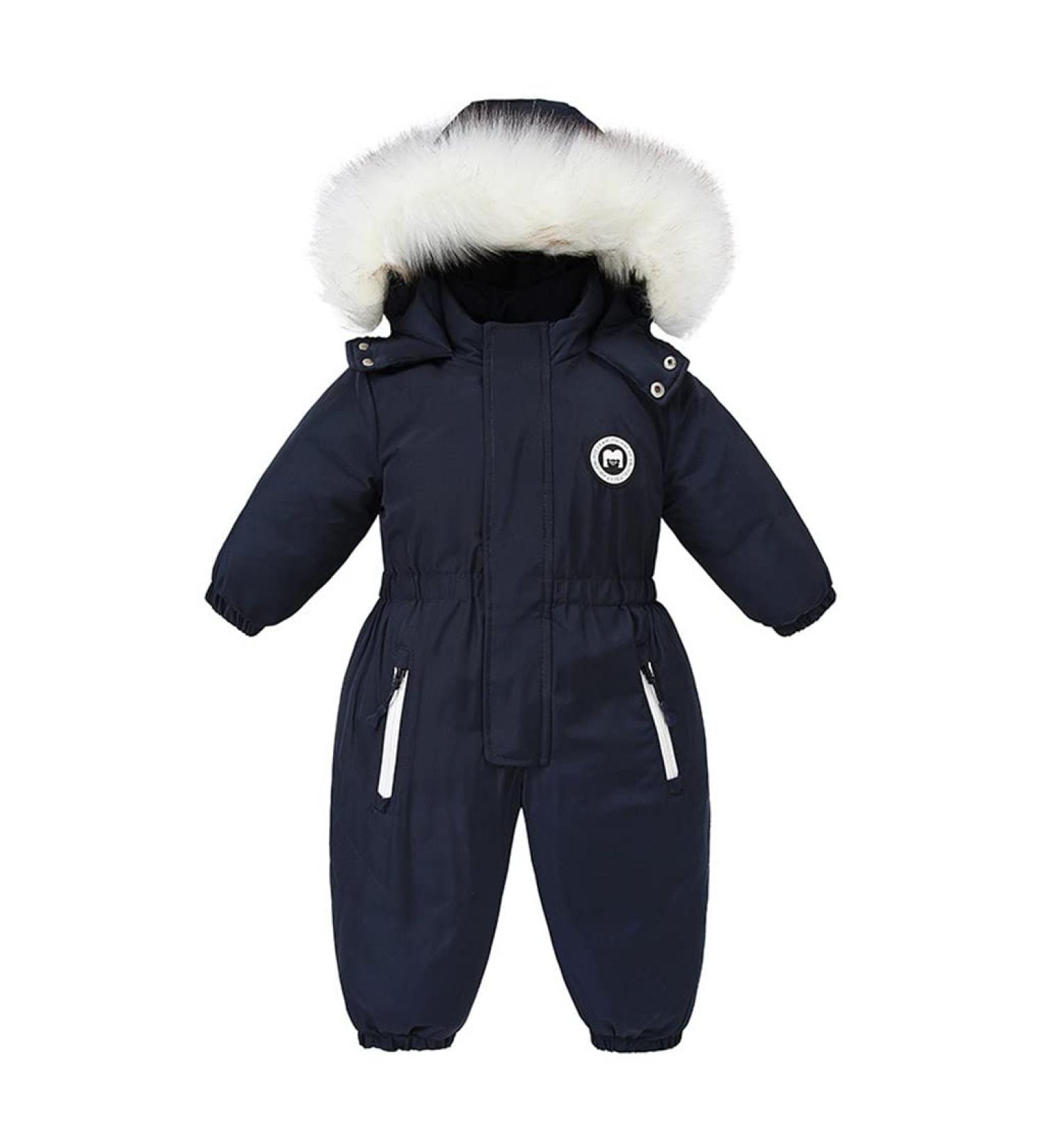 Baby Girls' Snowsuit | Waterproof Ski Jacket Suit | Boys' Fleece Coat | Blue | 12-18 Months - Buy Online on GoSupps.com