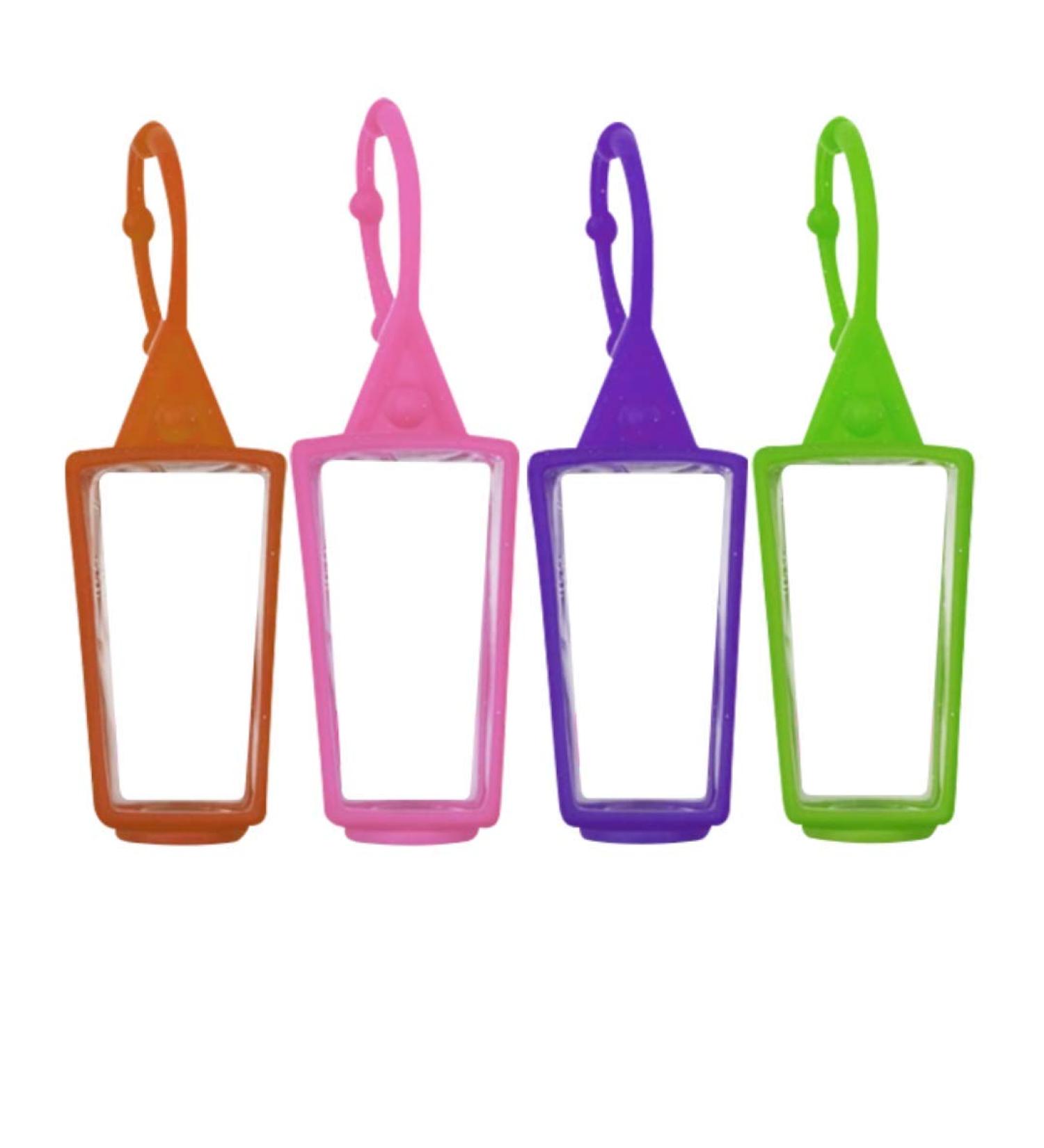 By The Clique Silicon Sleeves - Set of 4 Bright Colors for 30ml Pyramid Bottles | Convenient Hook for Key Chains & Backpacks - Buy Online on GoSupps.com