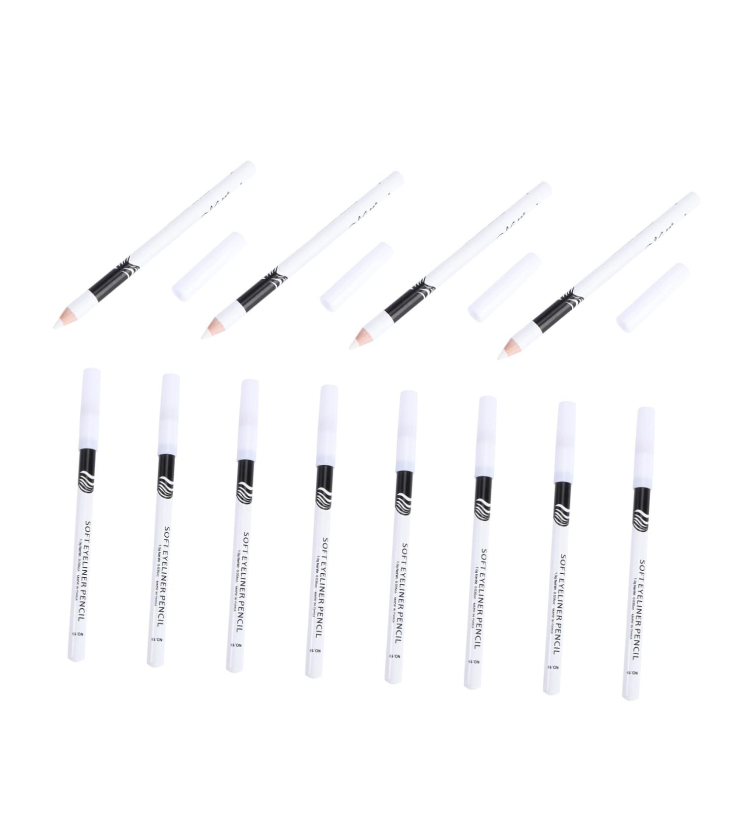 Ipetboom 12pcs Eyeliner Pencil Highlighter White Eyebrow Mapping Pencil Makeup Eyeliner Applicator Cosmetic - Buy Online on GoSupps.com
