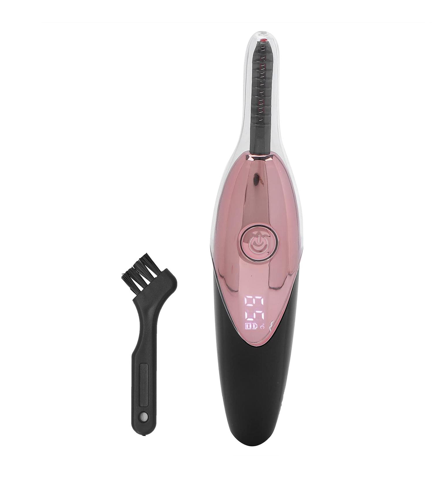 Verdant Touch Electric Eyelash Curler Electric Heated Eyelash Curler Rechargeable Portable USB Natural Eyelash Curling Comb with Cleaning Brush Rose Red - Buy Online on GoSupps.com