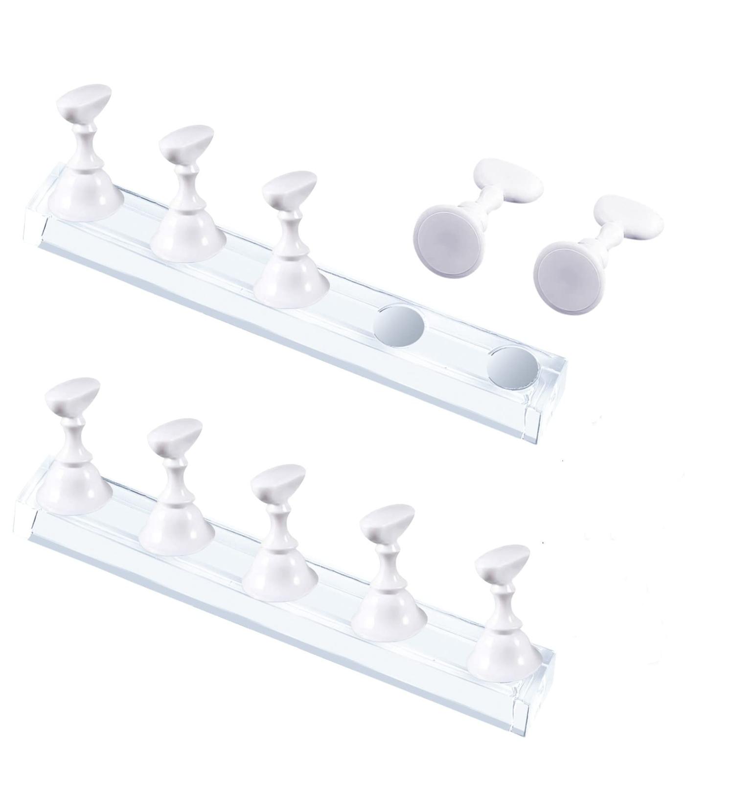 Justotry 2 Set White Nail Stand for Press On Nails - Display & Holder for Nail Art Perfect for Beginners & Acrylic Practice - Buy Online on GoSupps.com