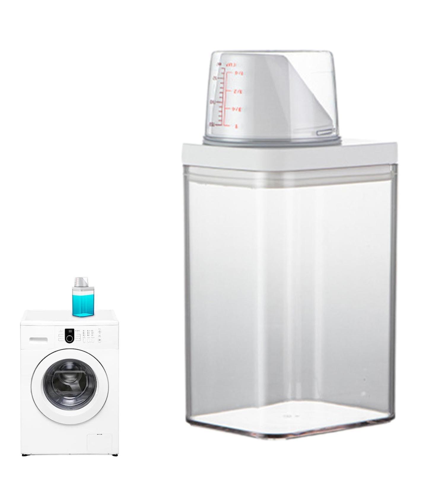 Laundry Detergent Dispenser | Large Capacity Laundry Liquid Box | Leak-Proof Measuring Cup Lid Laundry Organization and Storage for Liquid Detergent Powder Fabric Softener 1 count (Pack of 1) - Buy Online on GoSupps.com