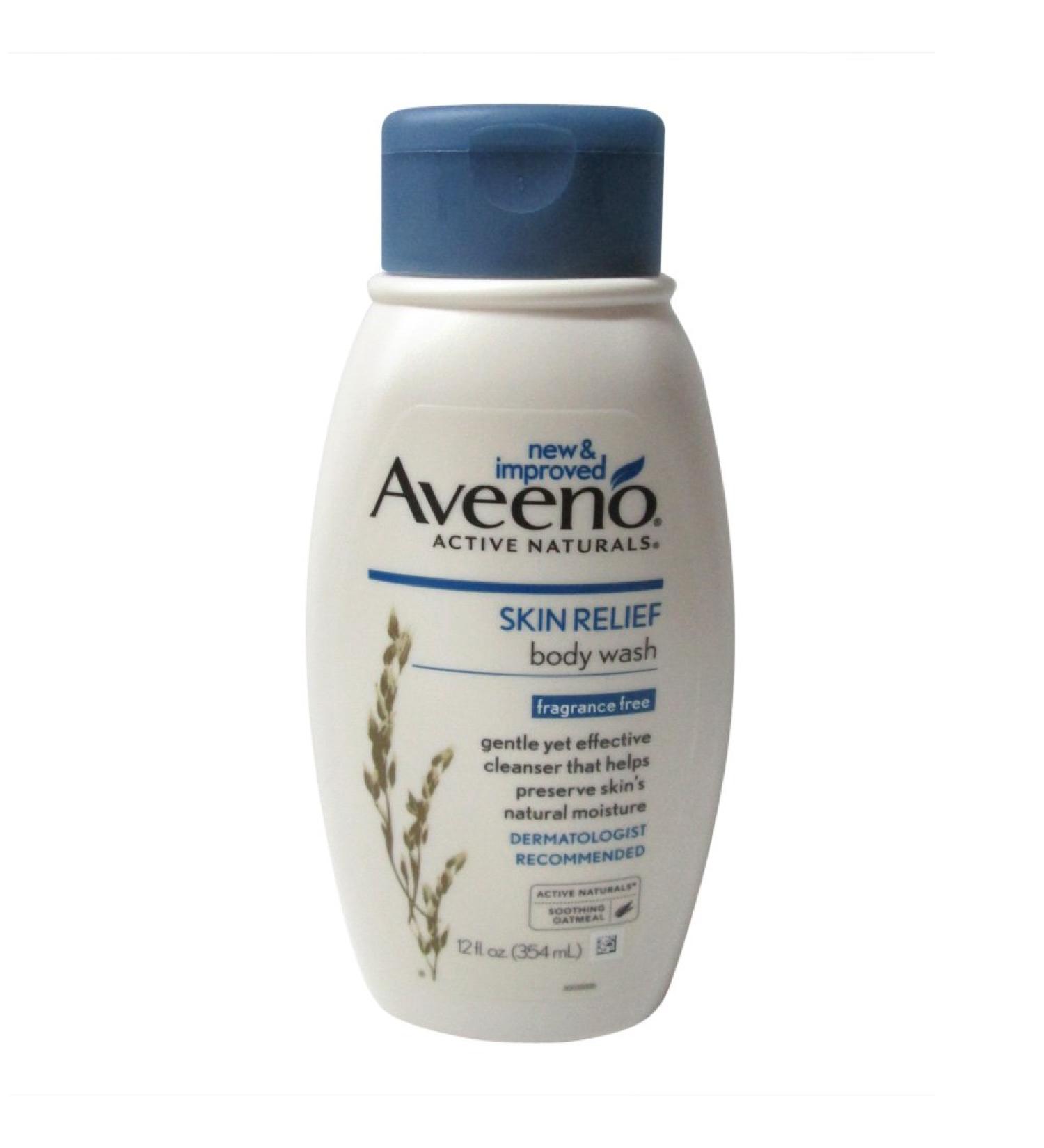 Aveeno Active Naturals Skin Relief Body Wash Fragrance Free 12 Ounce (Pack of 3) Body Wash Fragrance Free 12 Fl Oz (pack of 3)