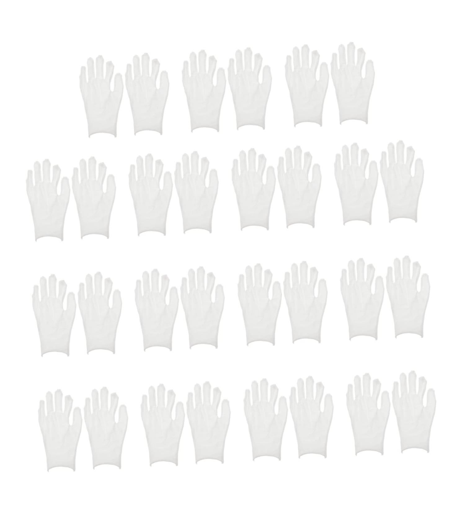 minkissy 15 Pairs Overnight Moisture Gloves White Cotton Gloves for Dry Hands Gloves Jewelry Inspection Gloves Slugging Stretchable Cloth Gloves Driving Accessories Running Man - Buy Online on GoSupps.com
